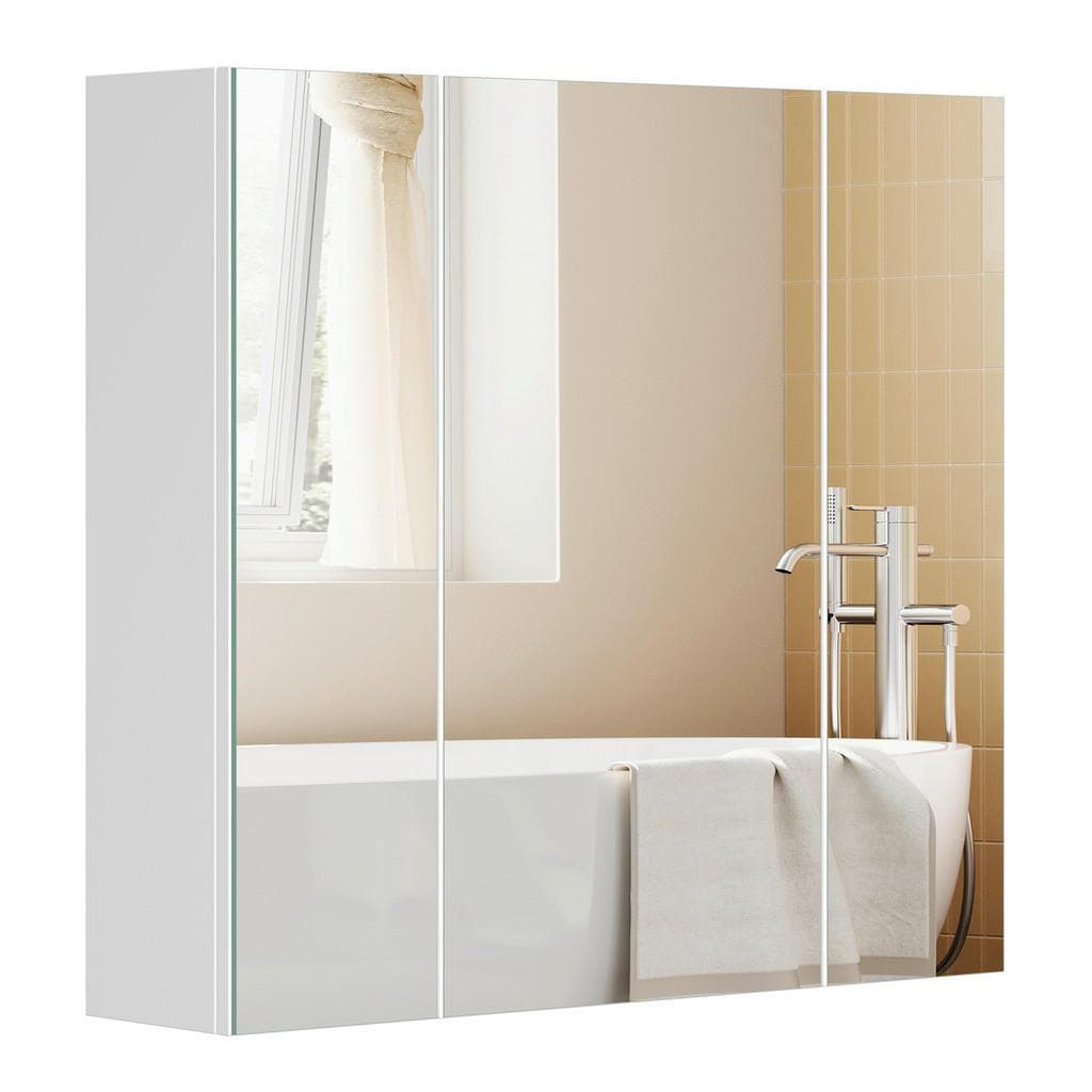 Mid.you Spiegelschrank Weiß Holzwerkstoff 60x55x15 cm