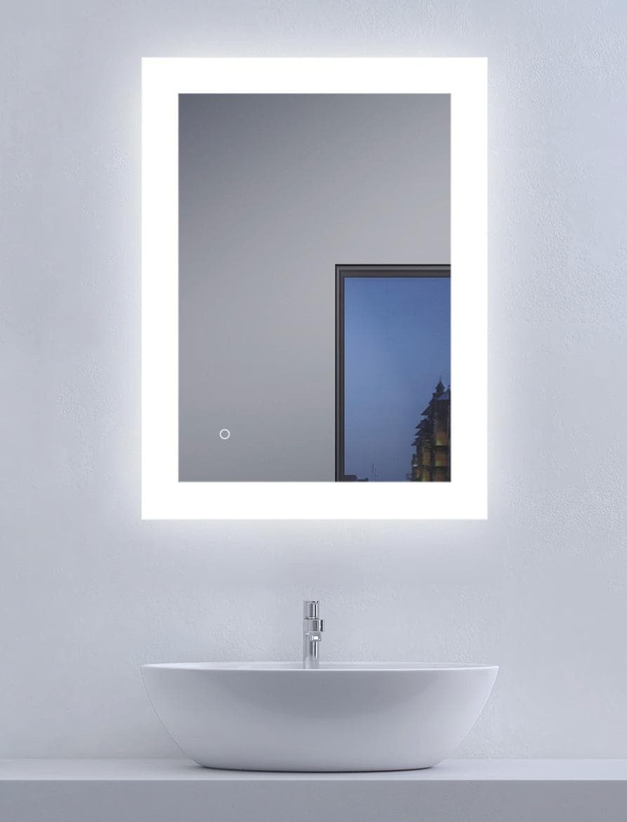 Badspiegel TALOS BRIGHT Silberfarben LED-Sensorschalter