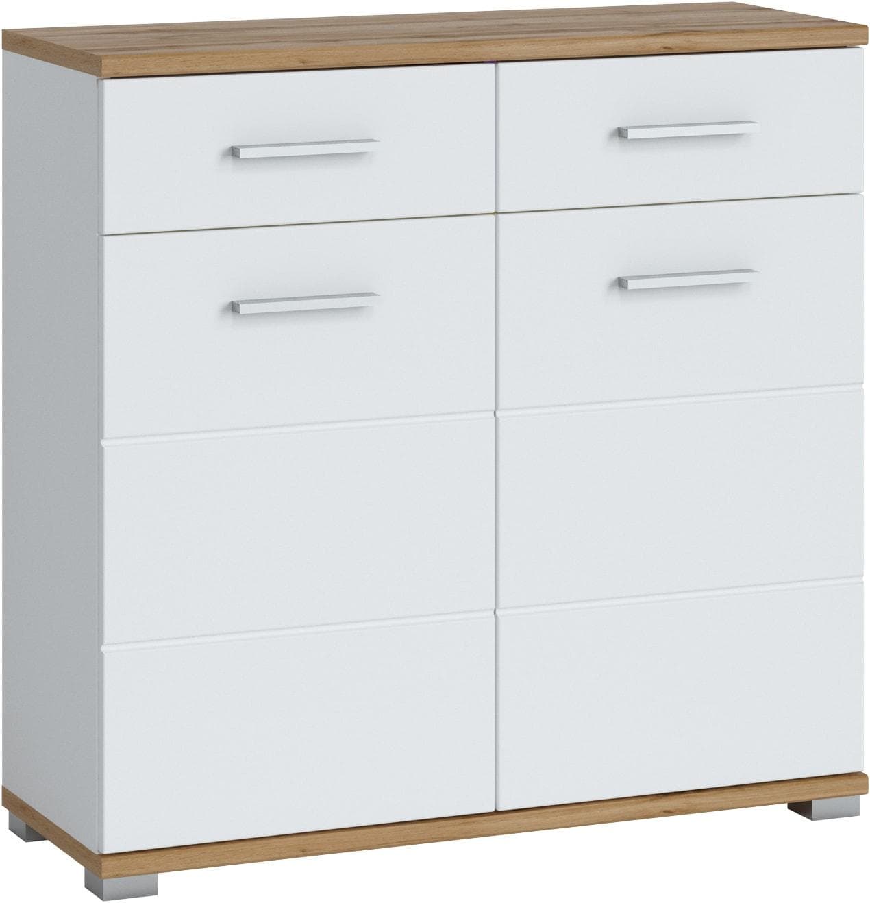 LIVING CHARM Schuhkommode Hola - Modernes Design in Weiß/Grau