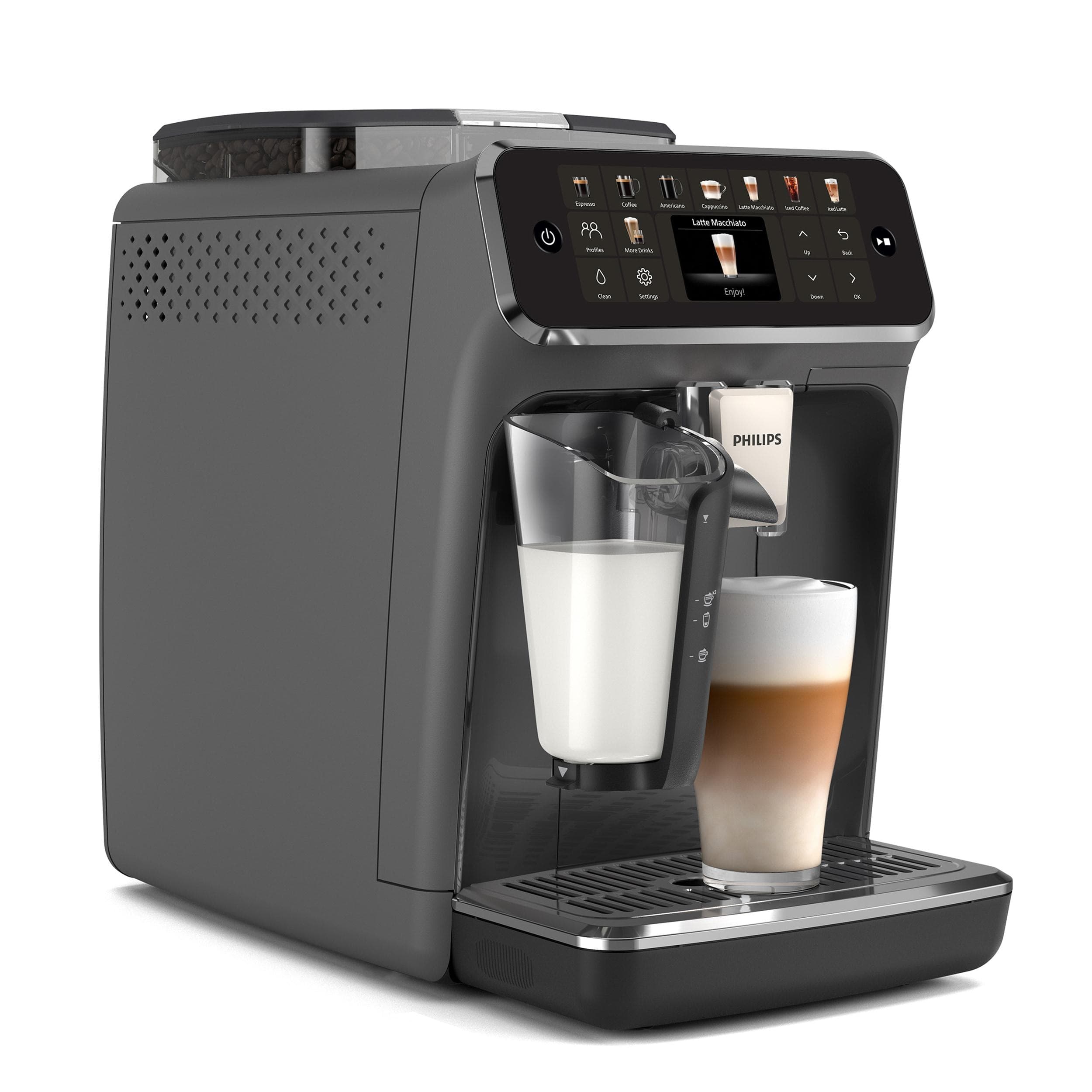 Philips Kaffeevollautomat 5500 Series Matt-Schwarz 20 Getränke