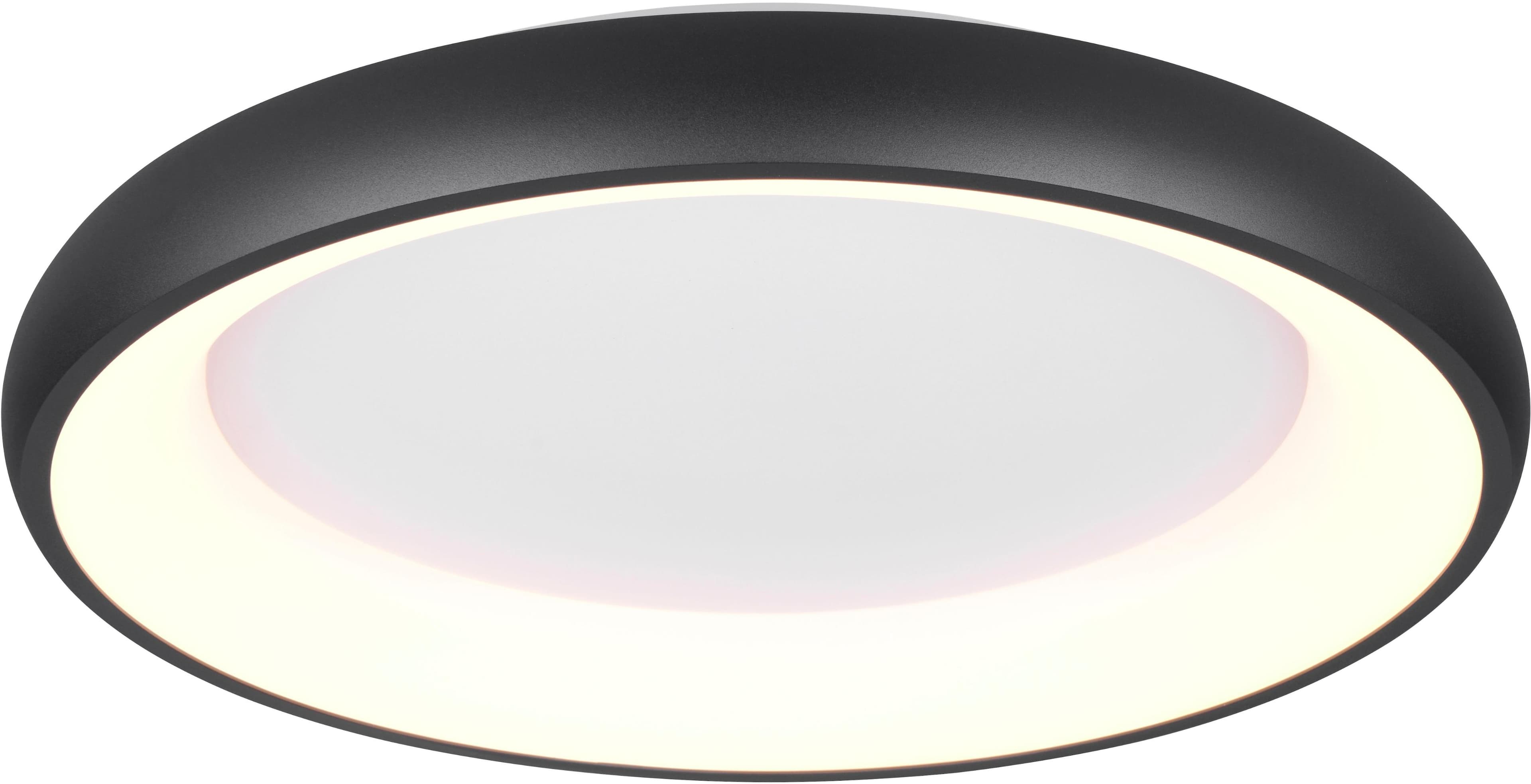 Trio Leuchten CARDONA Deckenleuchte Schwarz Dimmbar