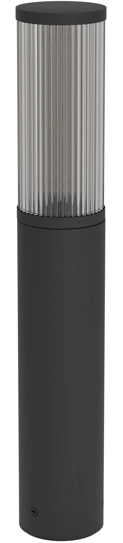 Elegante Sockelleuchte in Schwarz und Schwarz-transparent