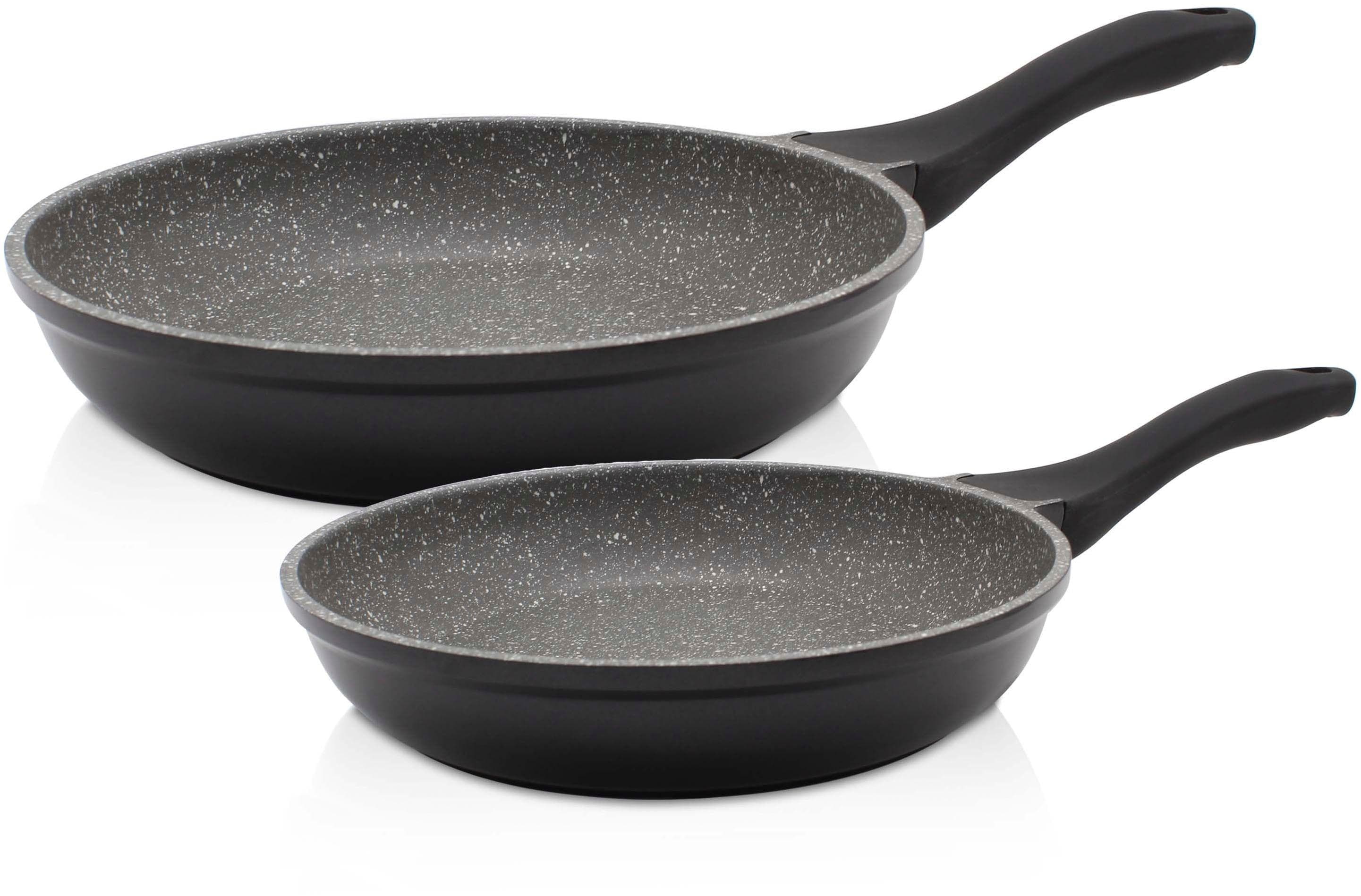 Pfannen-Set KRÜGER Barcelona schwarz Induktion 24/28 cm