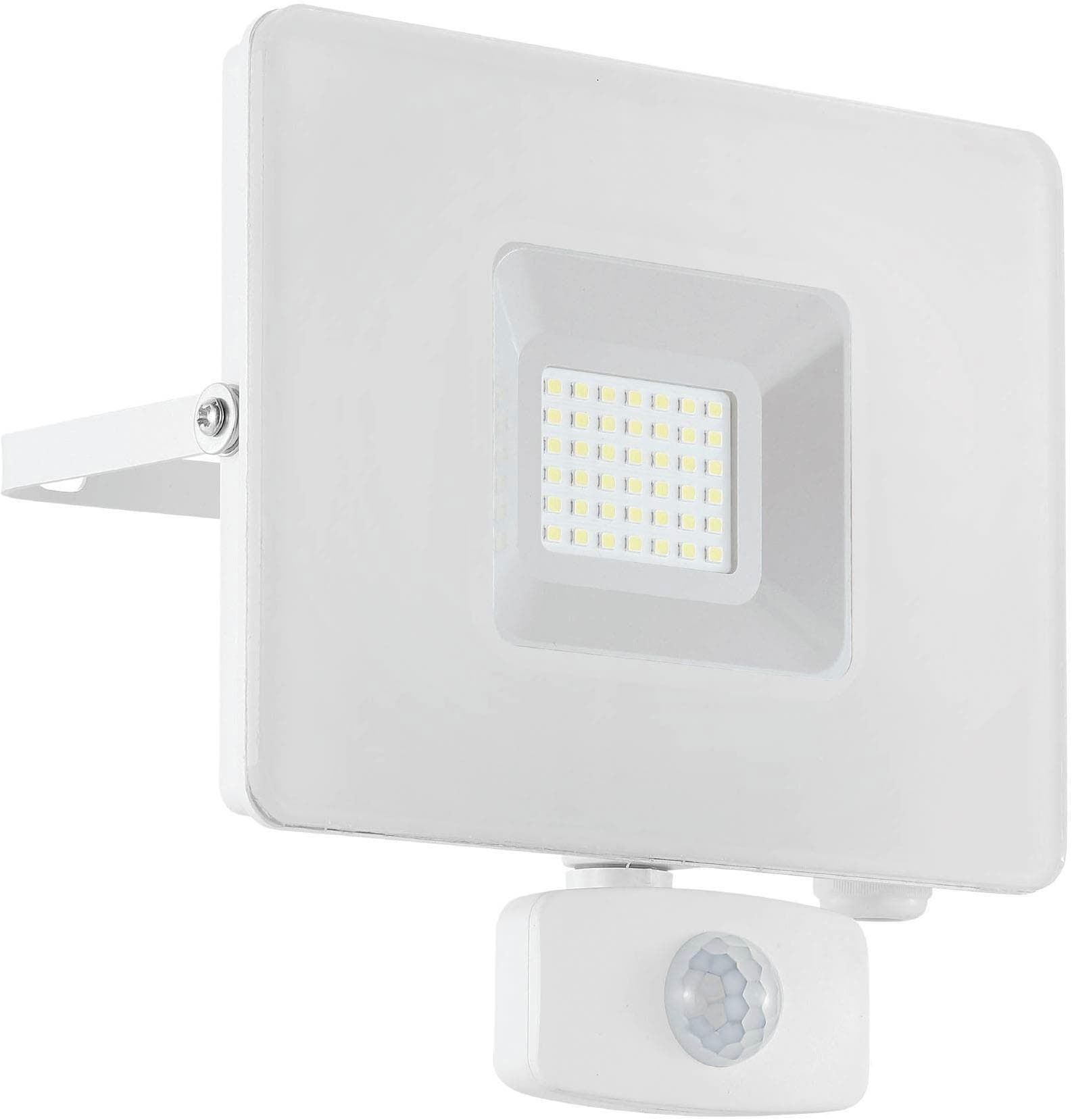 EGLO LED-Außenstrahler Faedo 3 Bewegungsmelder Wandlampe Weiß