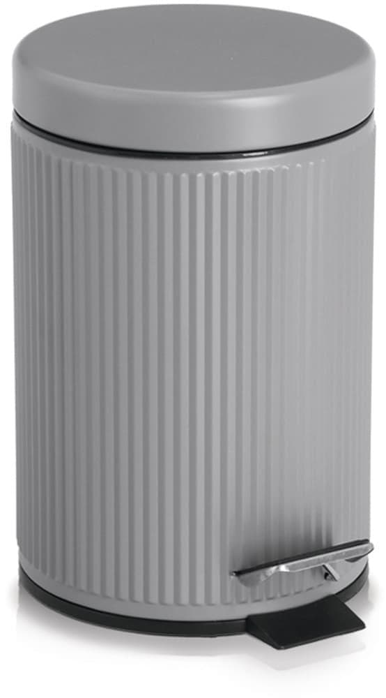Kosmetikeimer ZELLER PRESENT Badezimmereimer Grau Kunststoff Metall