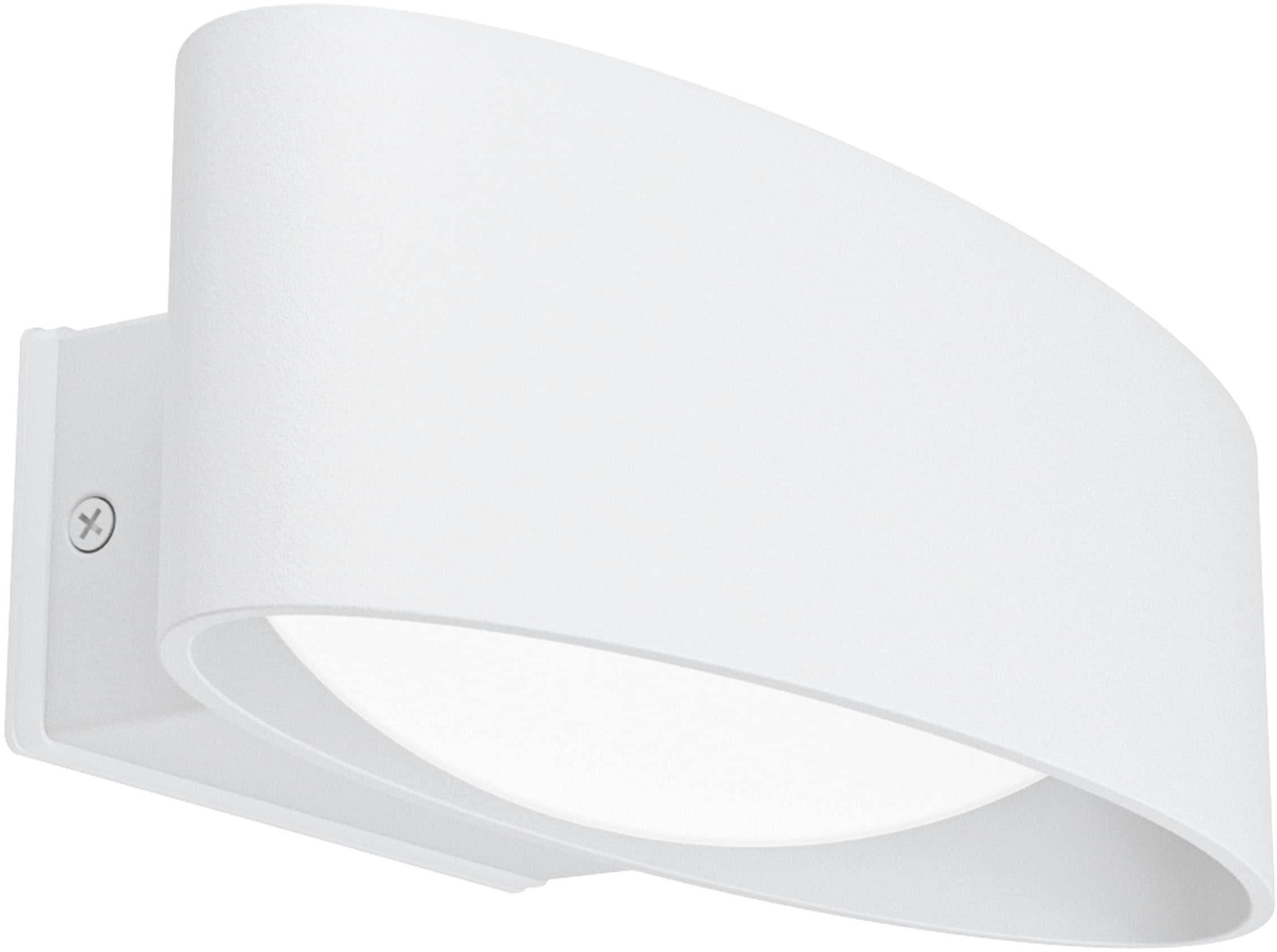 EGLO Wandleuchte Chinoa - LED Außenlampe weiß, IP54, 10W