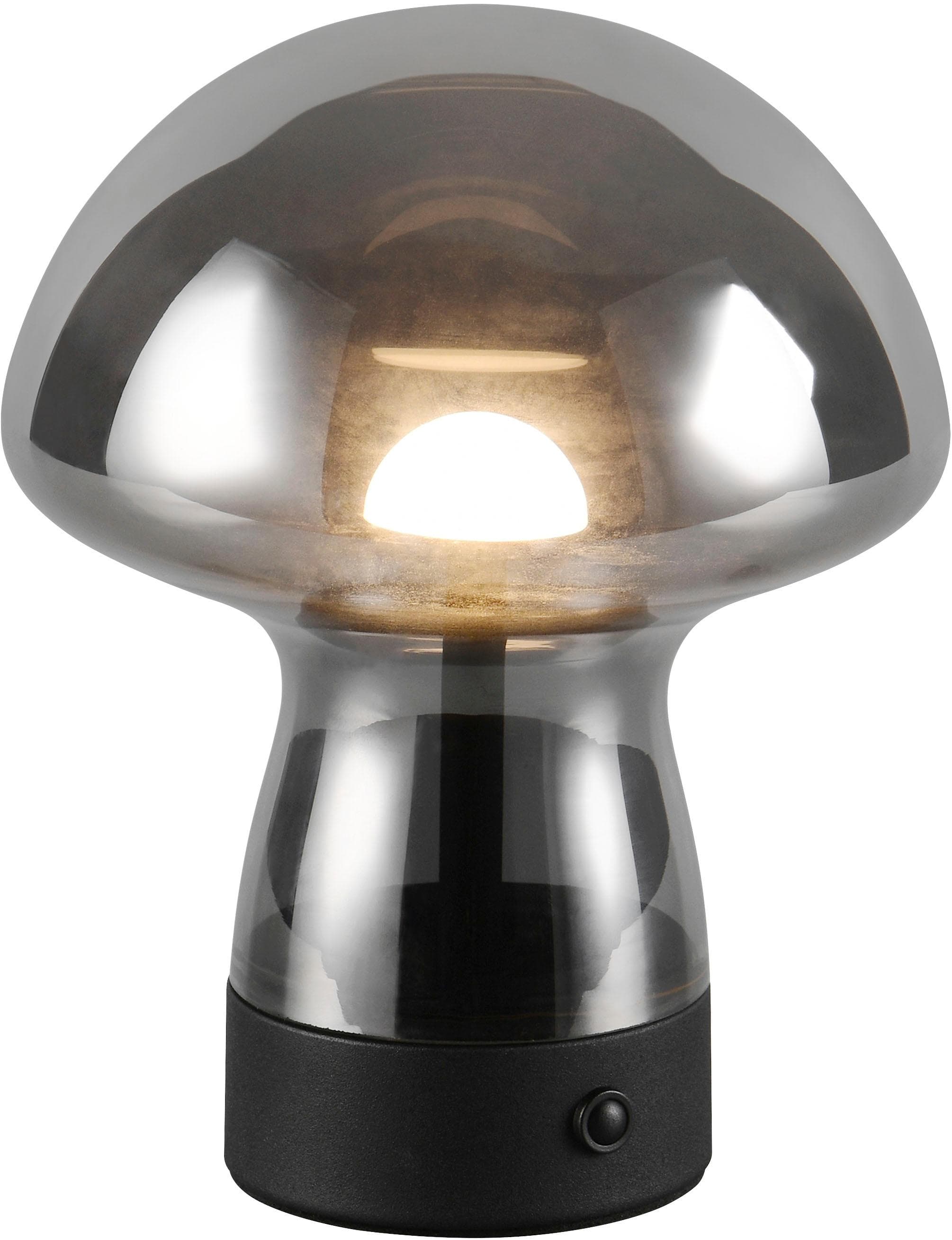 REALITY LEUCHTEN LED Tischleuchte DOOLEY - Rauchglas, 18cm