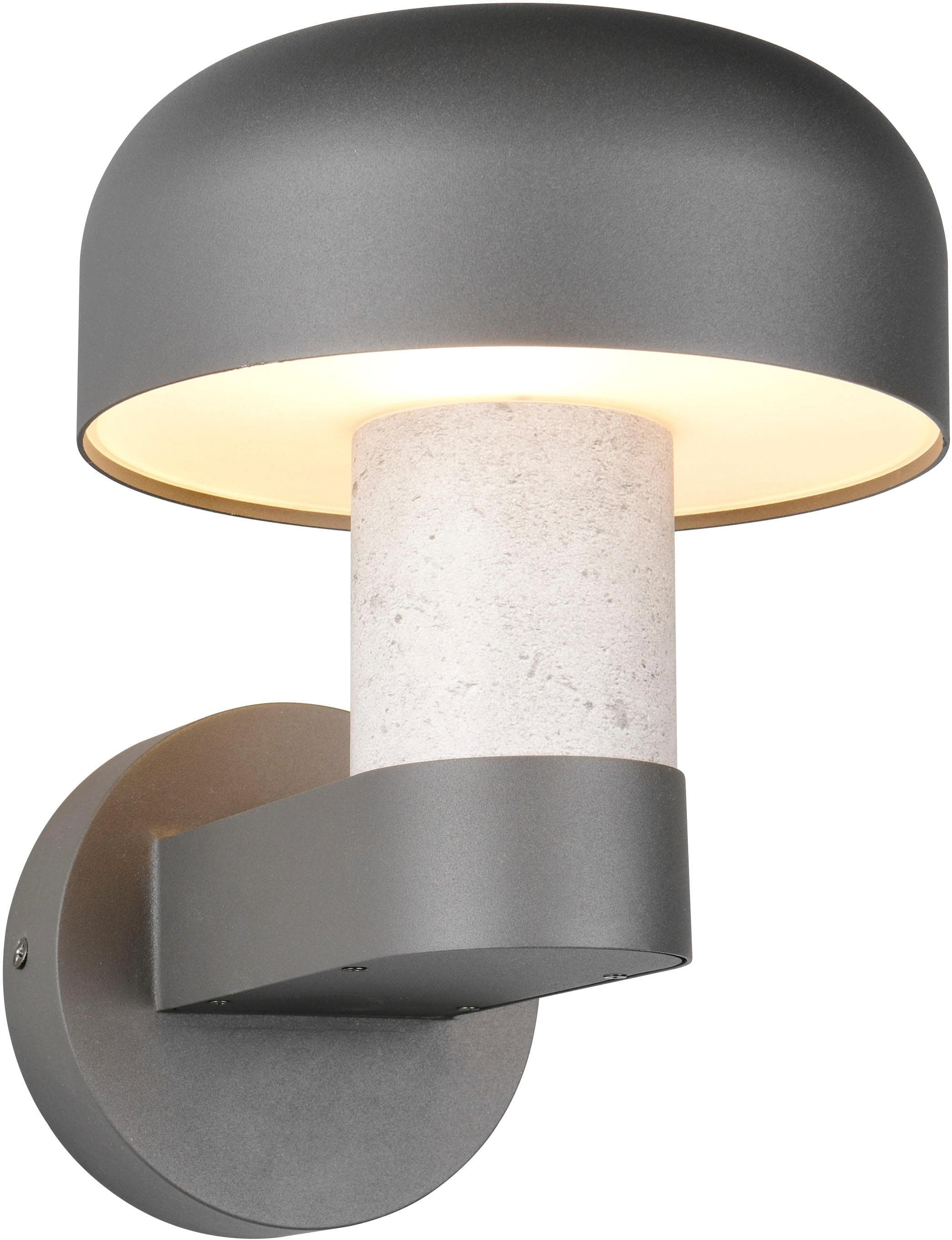 Trio Außenwandleuchte Fraser grau Betonoptik Alu IP54 E27