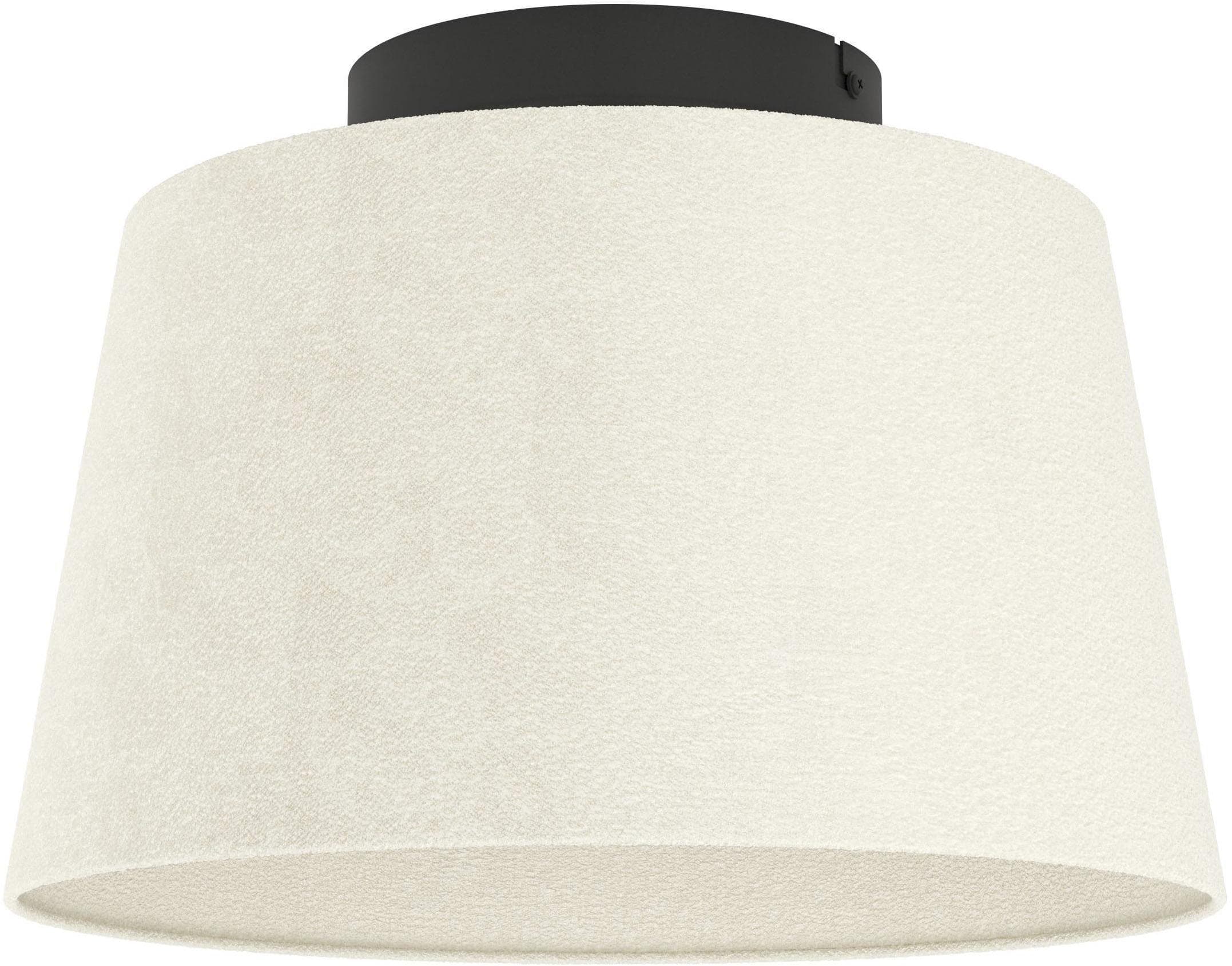 Deckenleuchte Febres Ø 35 cm Schwarz/Weiß Stoff Eglo