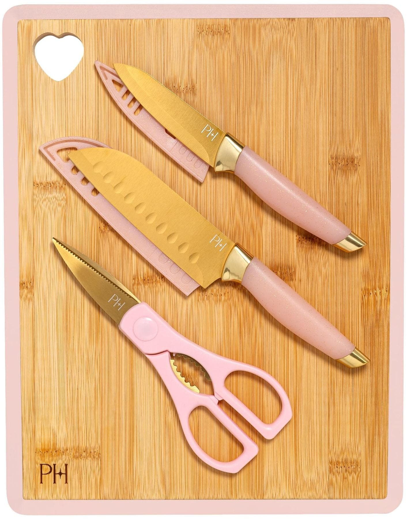 Paris Hilton Küchenhelfer-Set 6-teilig Bambus Gold Pink