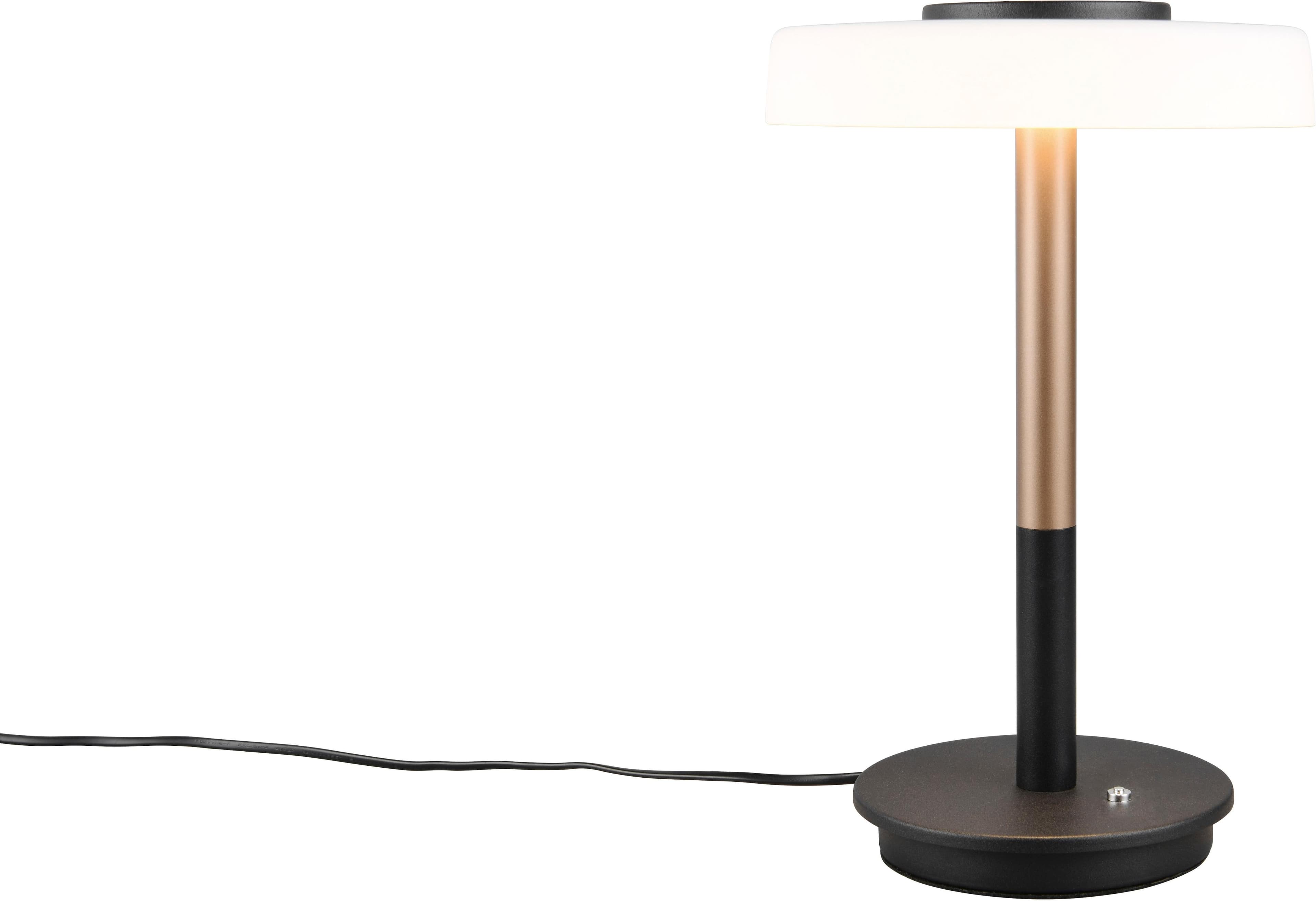 Trio Leuchten CELESTE LED Tischleuchte mit Touchdimmer, Warmweiß, Metall & Glas