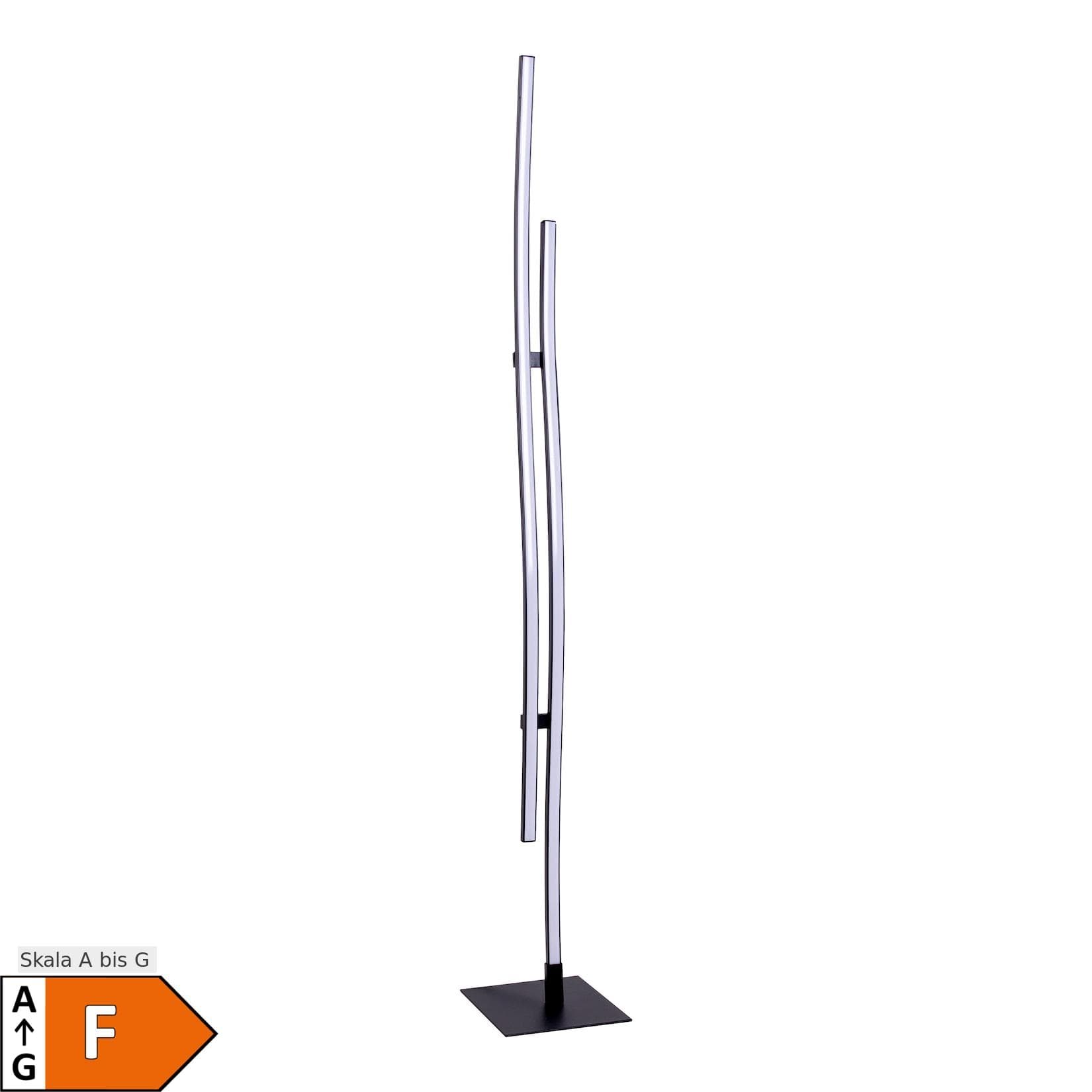 NÄVE Stehlampe Onda Schwarz 2-flammig LED 3000K 790lm 24W