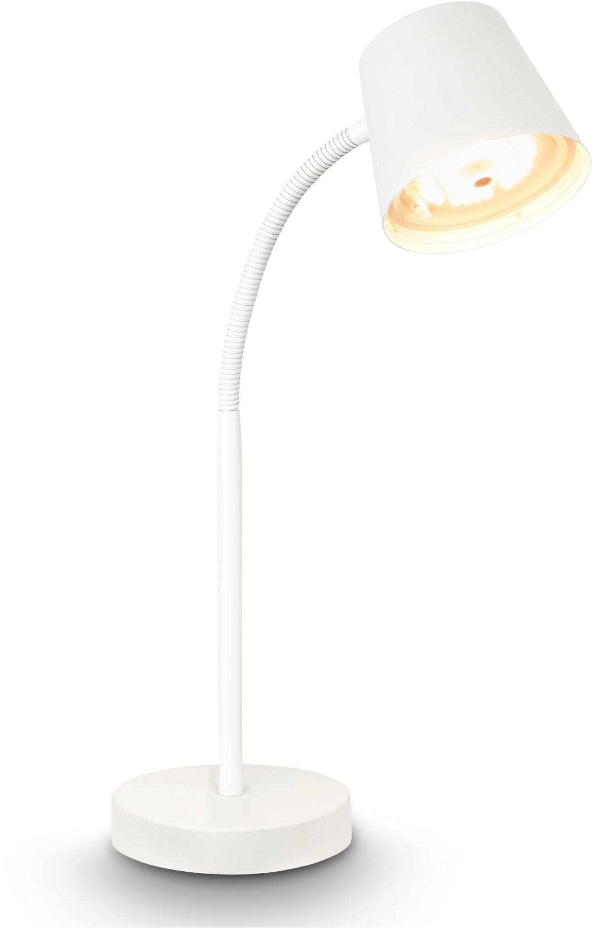 Briloner Leuchten LED Schreibtischlampe 7502016: Dimmbar, Kabellos, Touch, Weiß