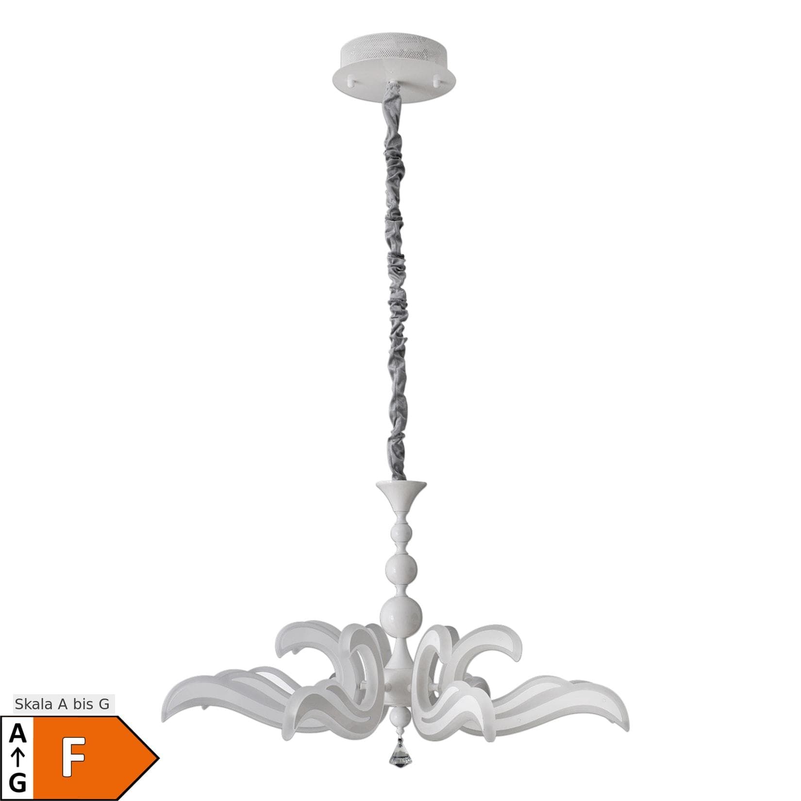 Näve LED-Kronleuchter Weiß LUDWIG Modernes Design