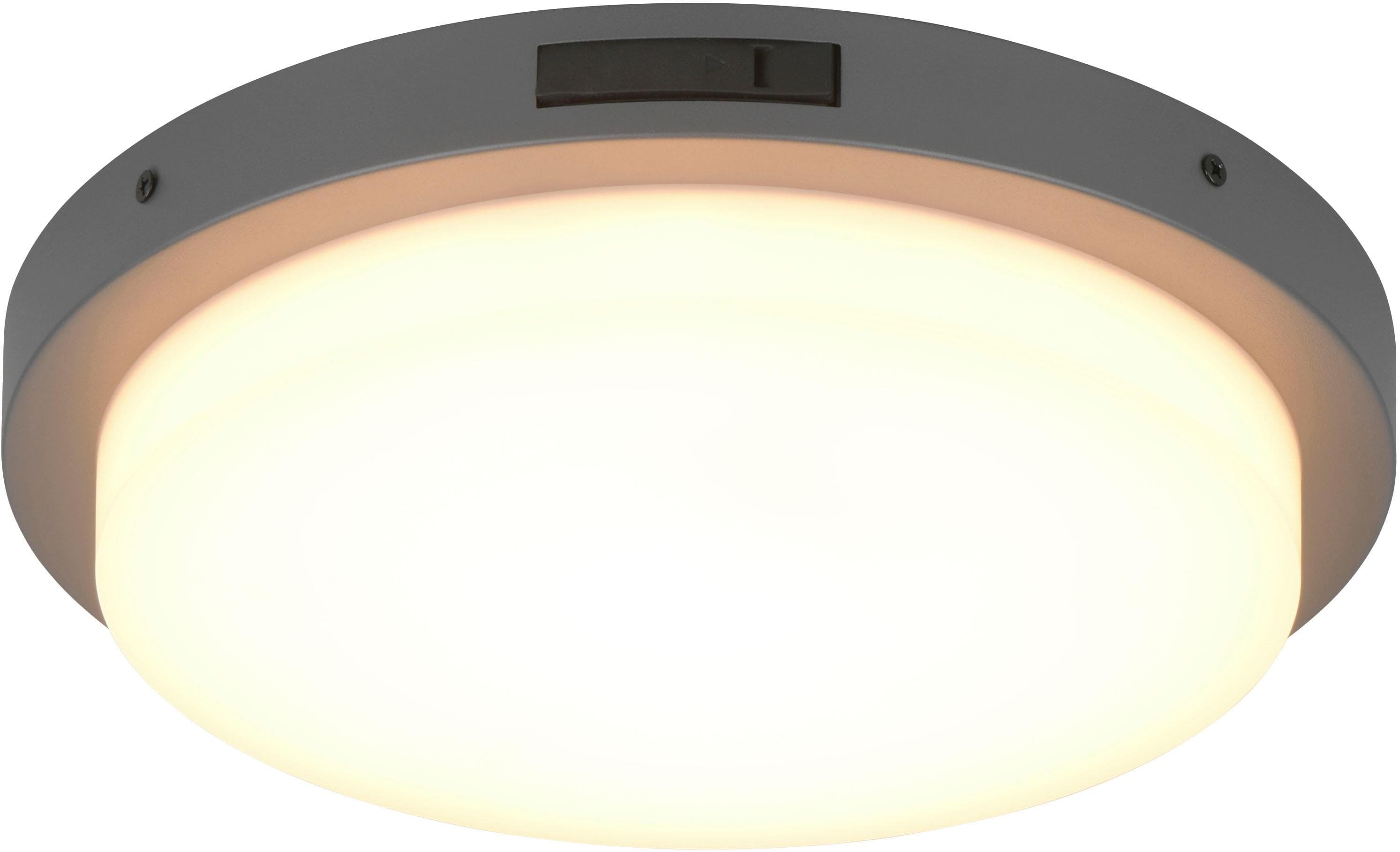 Trio LED-Außenwandleuchte Bermejo, rund, Sensor, CCT, anthrazit