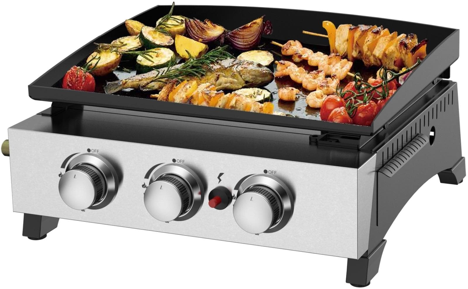 Gasgrill EL FUEGO Planchagrill Austin III Schwarz