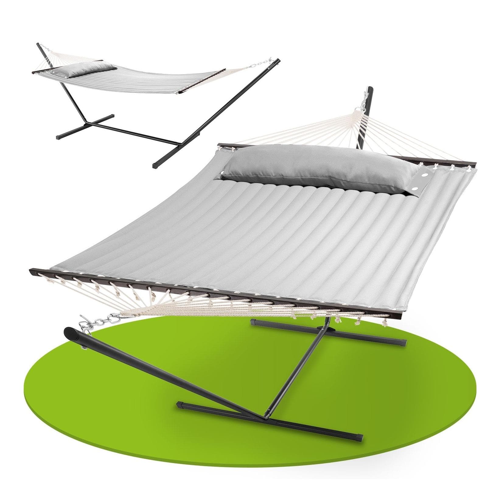 Juskys Hängematte Cata Doppelhängematte Hellgrau