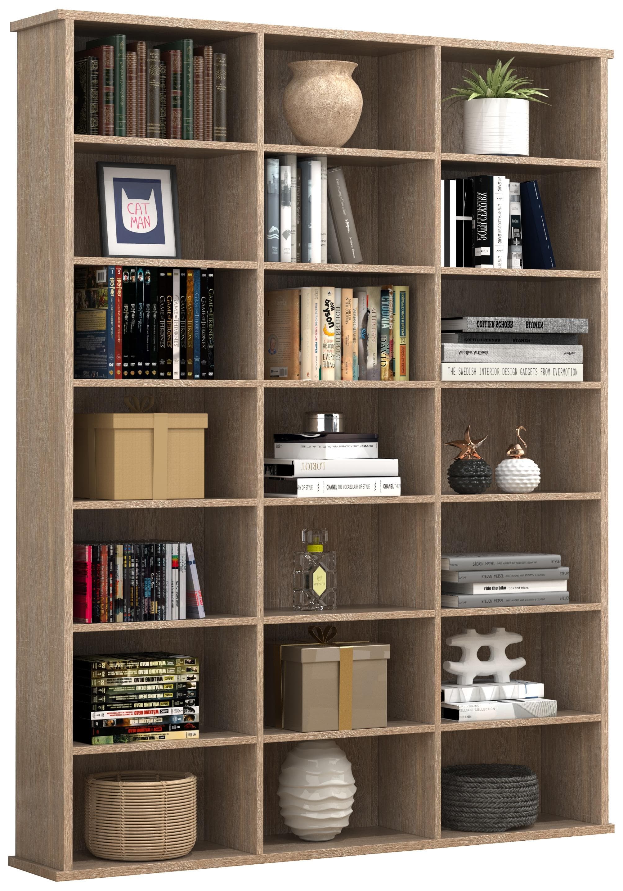 Holz-CD/DVD-Regal | Praktisches Bücherregal