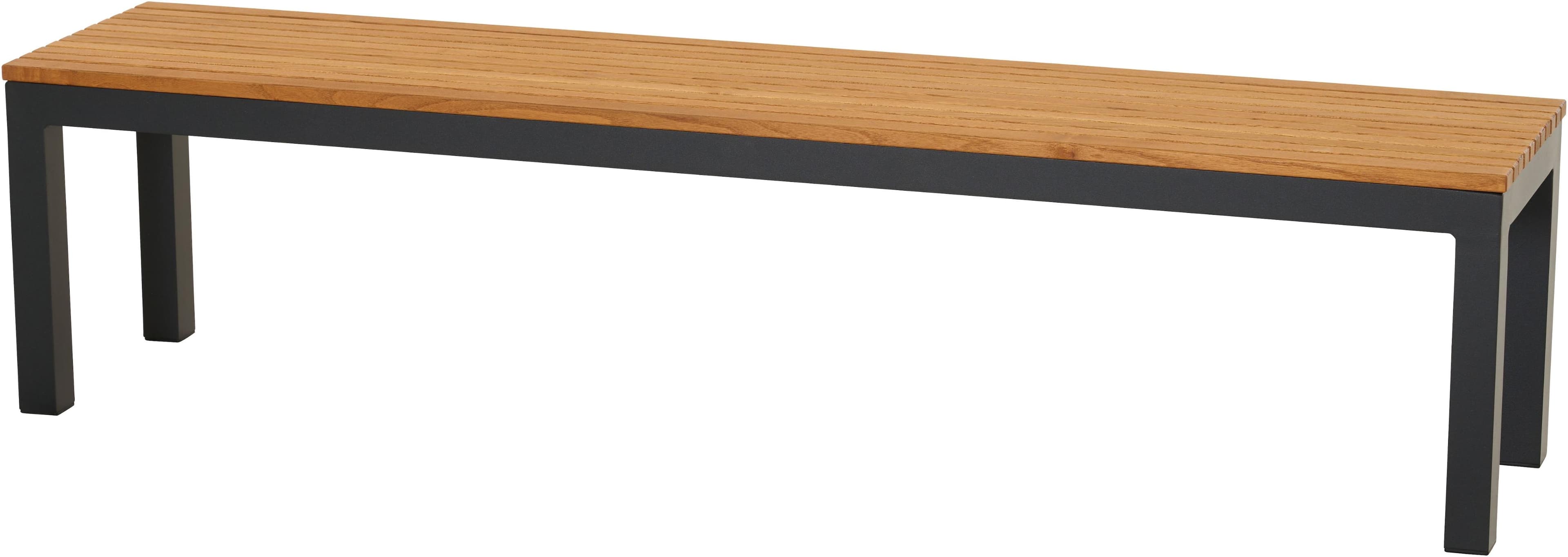 SIENA GARDEN Bank Bozen 3er Aluminiumgestell Anthrazit Robinienholz