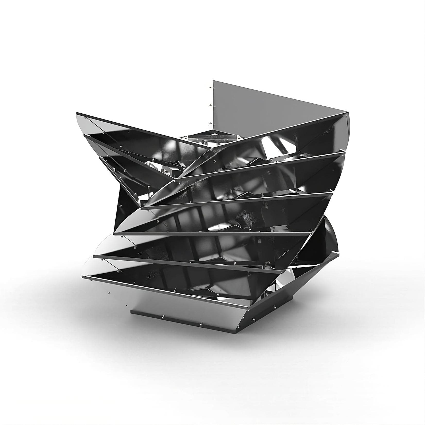 HighBeet Twist Hochbeet 6 Ebenen Verzinktes Blech oder Edelrost