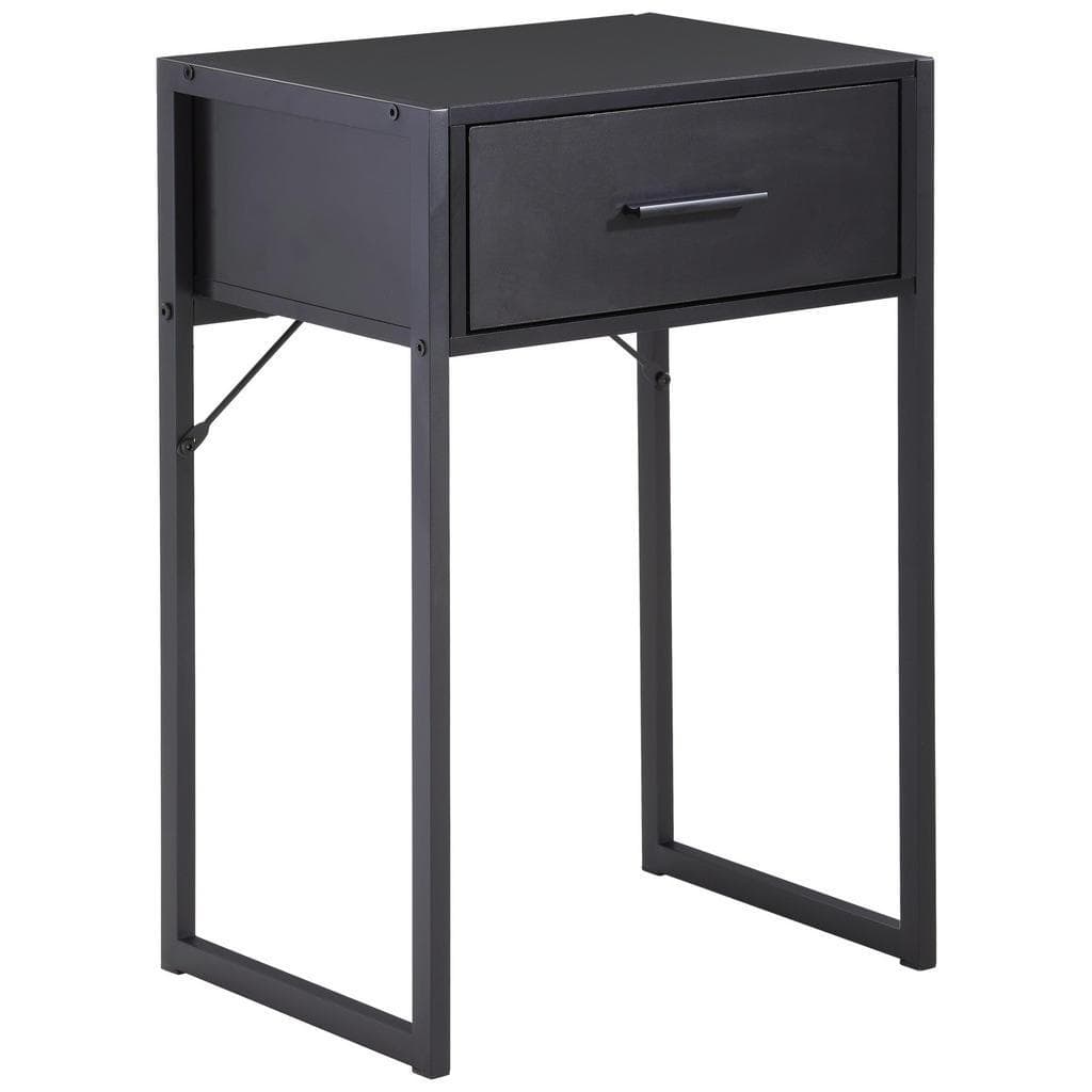 Livetastic Nachtschrank Schwarz Metall