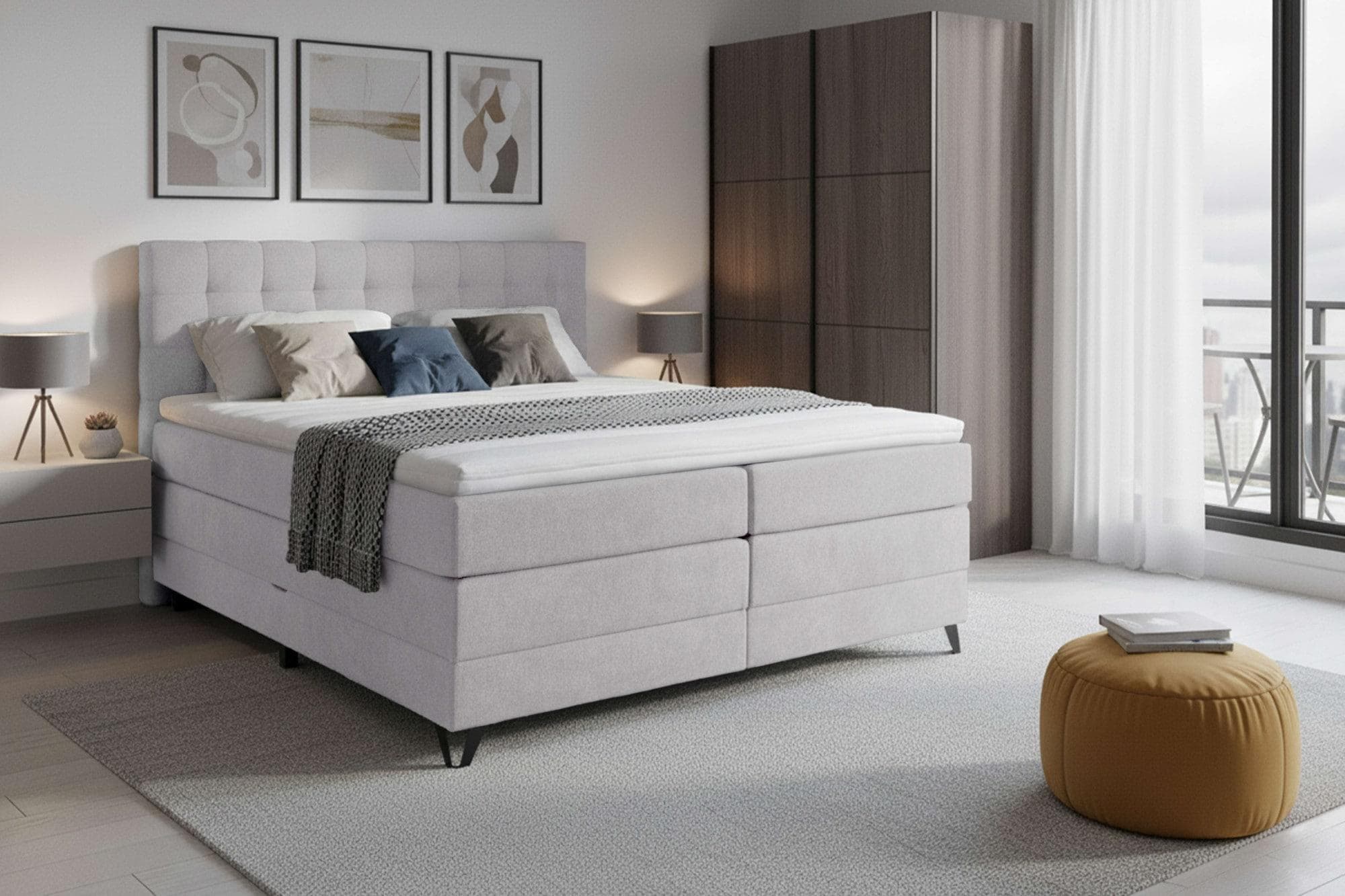 HOME AFFAIRE Boxspringbett Ilona Doppelbett Federkernbett