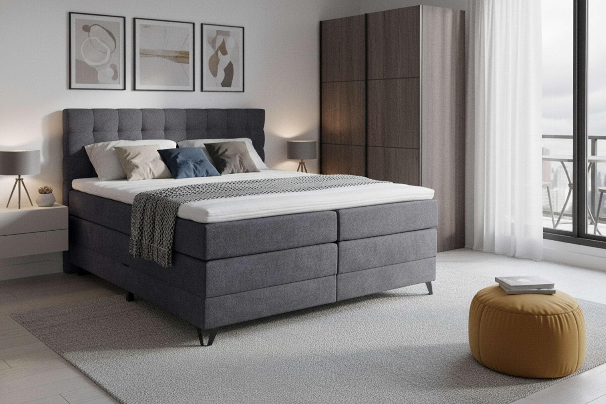 HOME AFFAIRE Boxspringbett Ilona Doppelbett Federkernmatratze