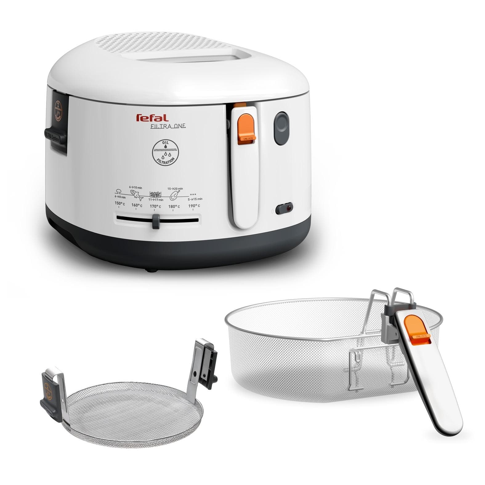Tefal Fritteuse One Filtra Weiß 1,2 kg Ölfilter