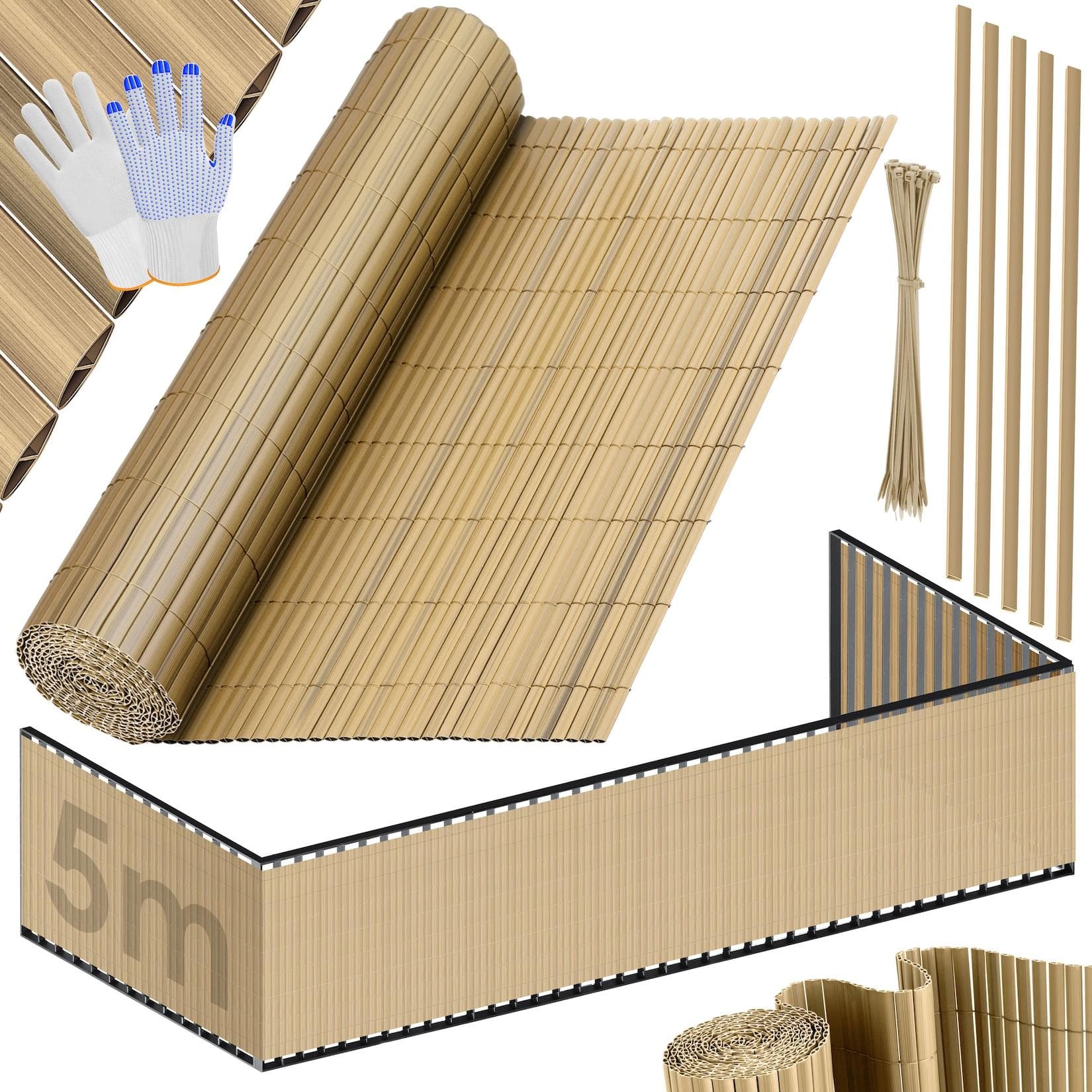 KESSER® PVC Sichtschutzmatte Sichtschutzzaun Balkonverkleidung Windschutz