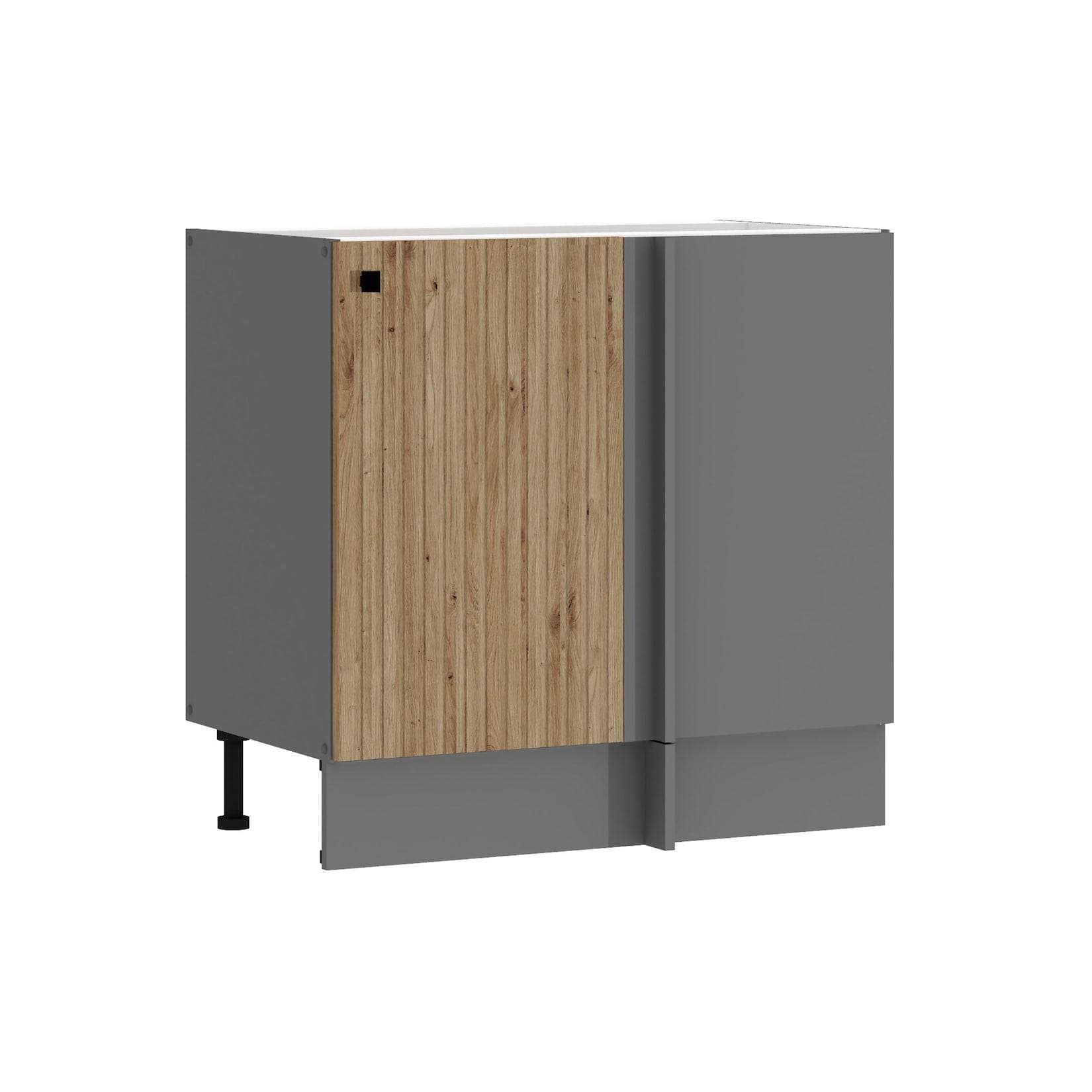 Küche AVA Artisan Eckunterschrank 105 cm Lamellenoptik