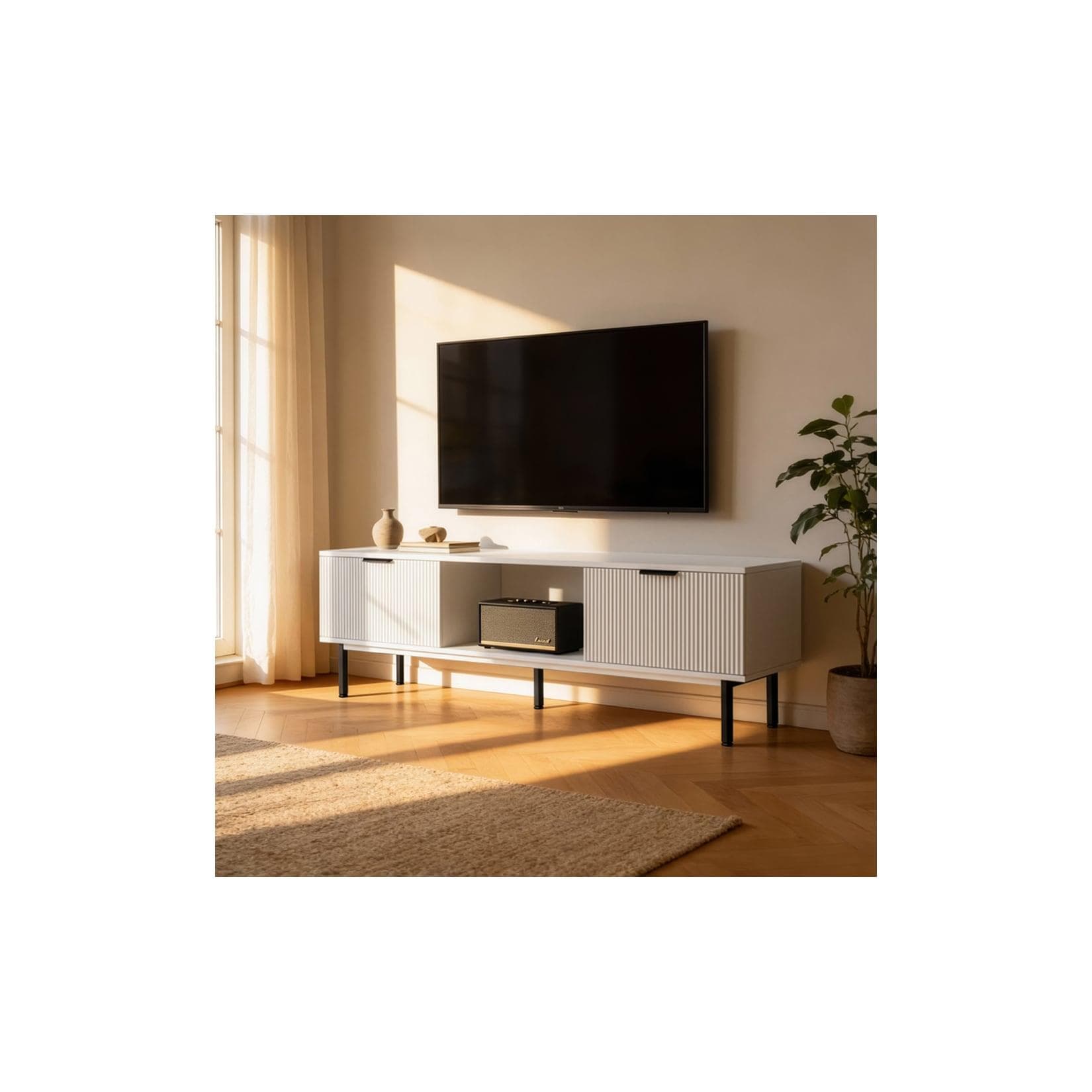 Home Deluxe TV-Schrank NYLA Weiß Modern