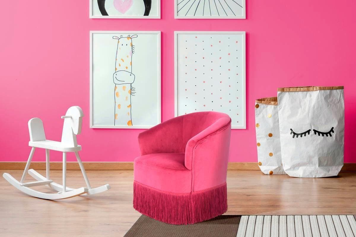 KAYOOM Kindersessel Alfred 225 Samt Bordeaux