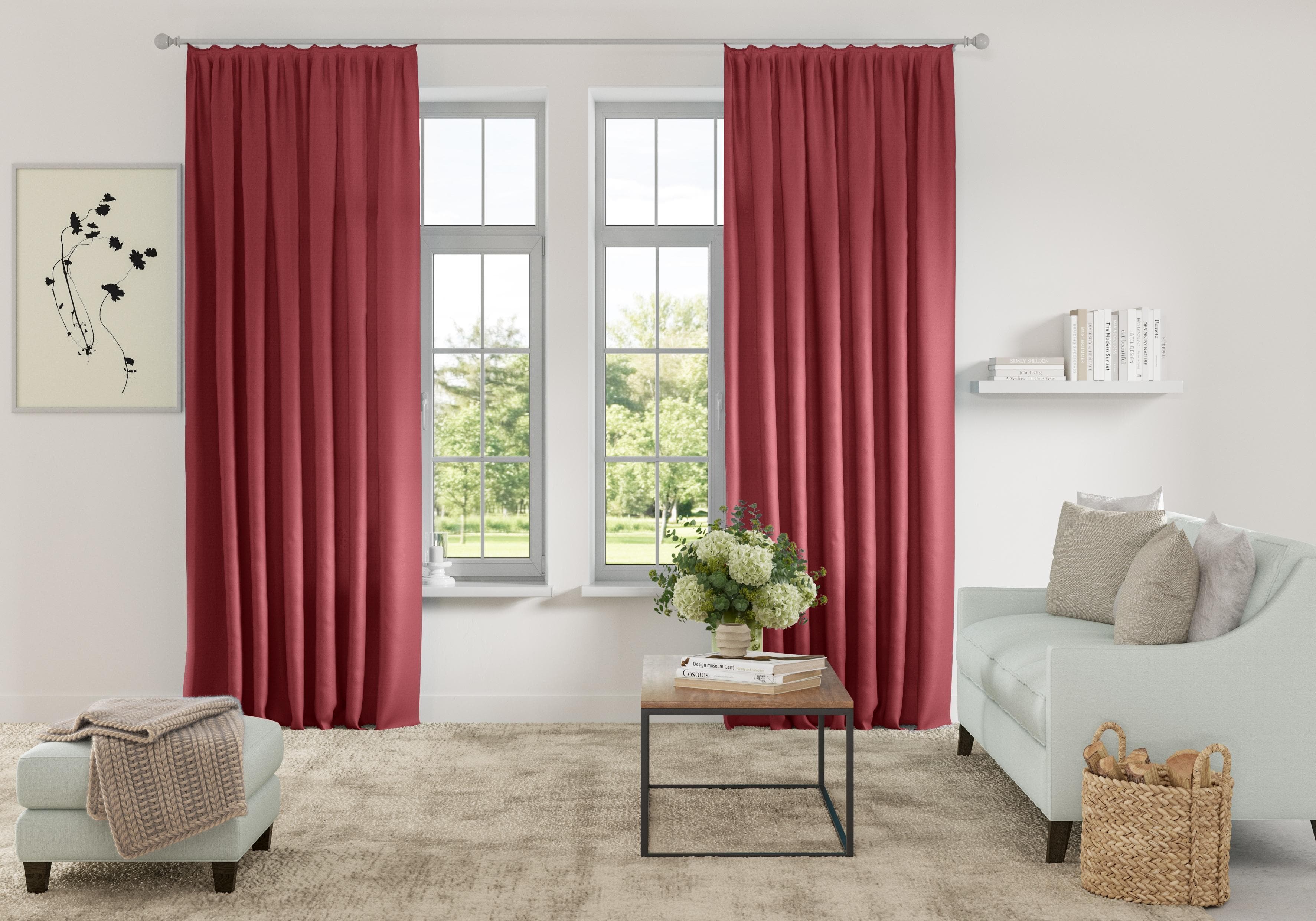 Vorhang MY HOME Parry 2er Set Blickdicht Polyester Recyceltes Material