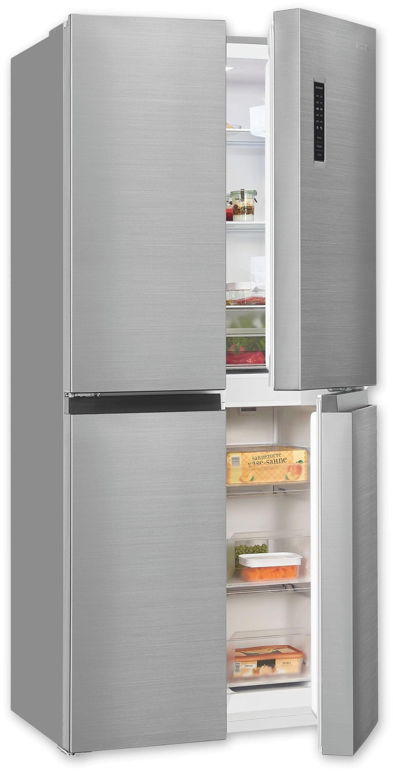 EXQUISIT Multi Door "MD365-125-040D" Kühlschrank Silber No-Frost Technologie