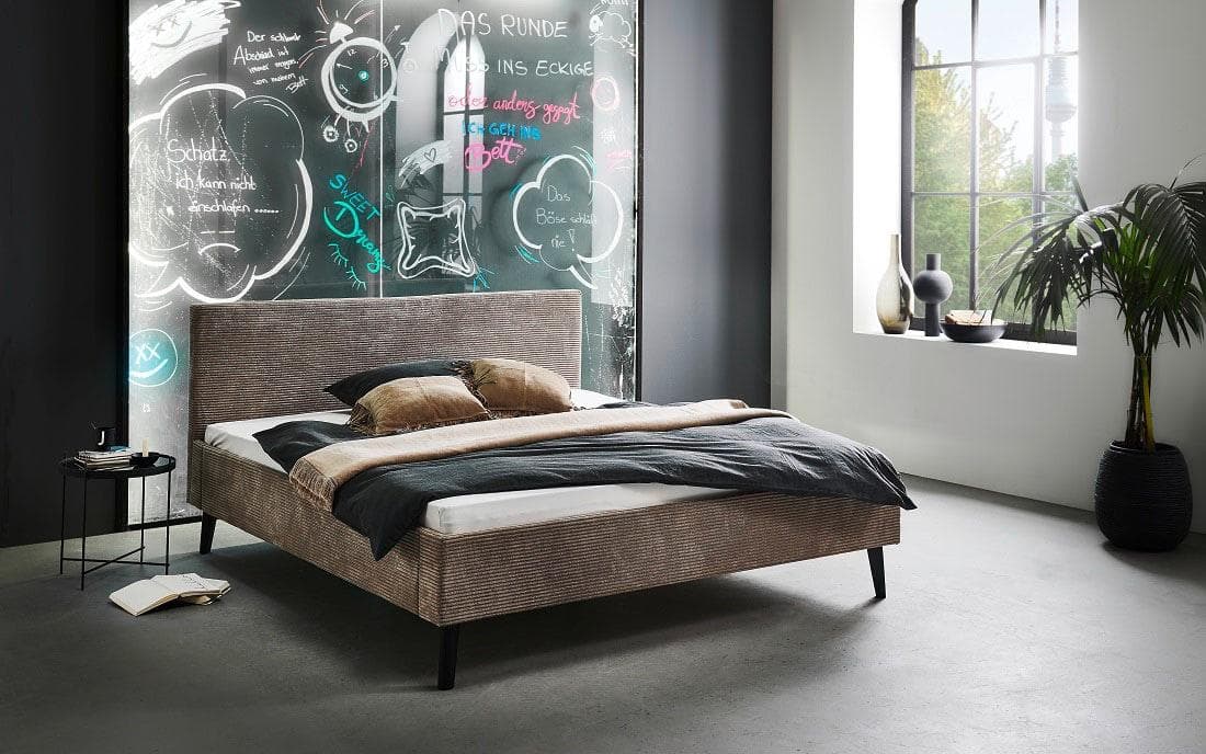 Meise.Möbel Avola Polsterbett in Taupe - Klassisches Design & Komfort