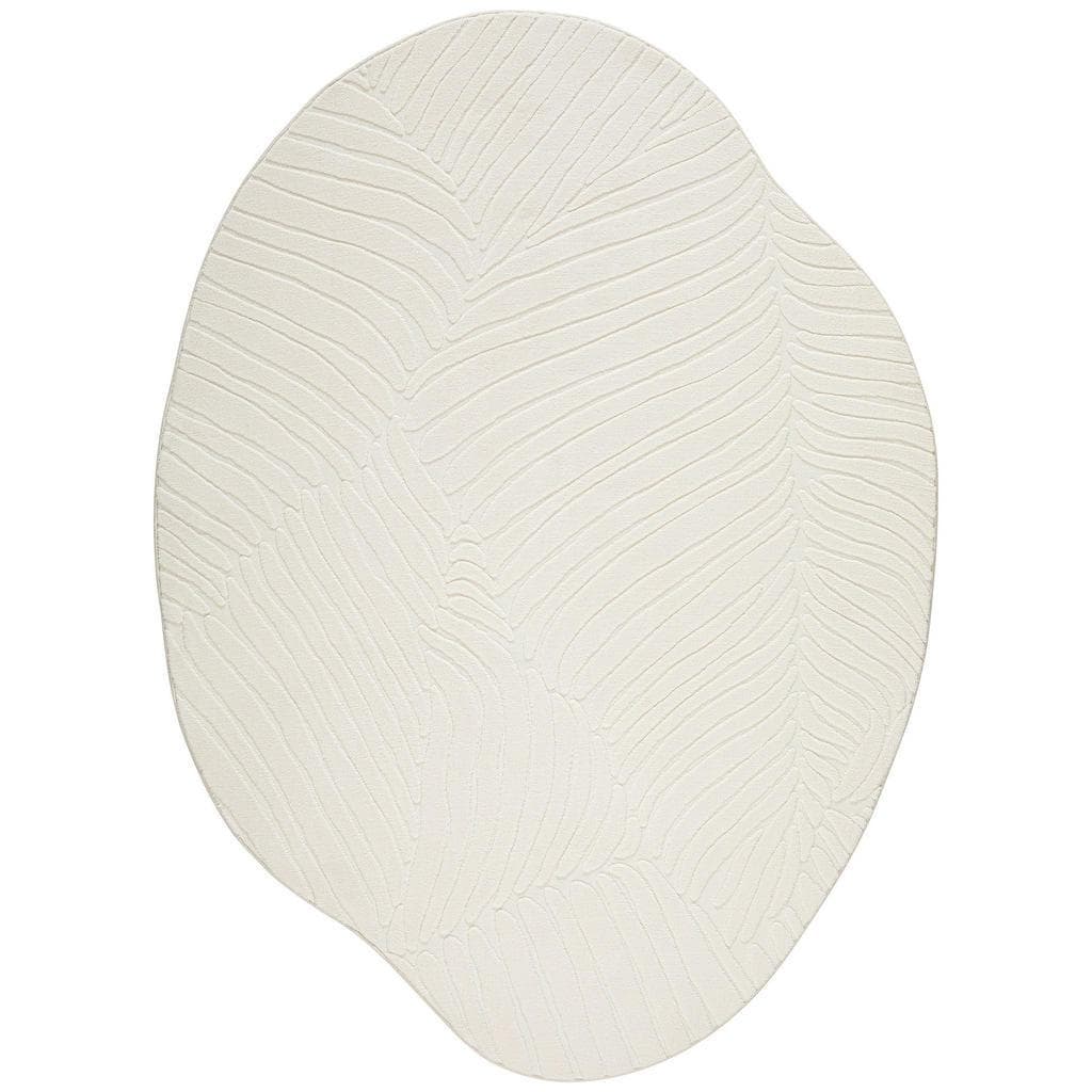 Novel Webteppich Ellipse Beige Kunststoff