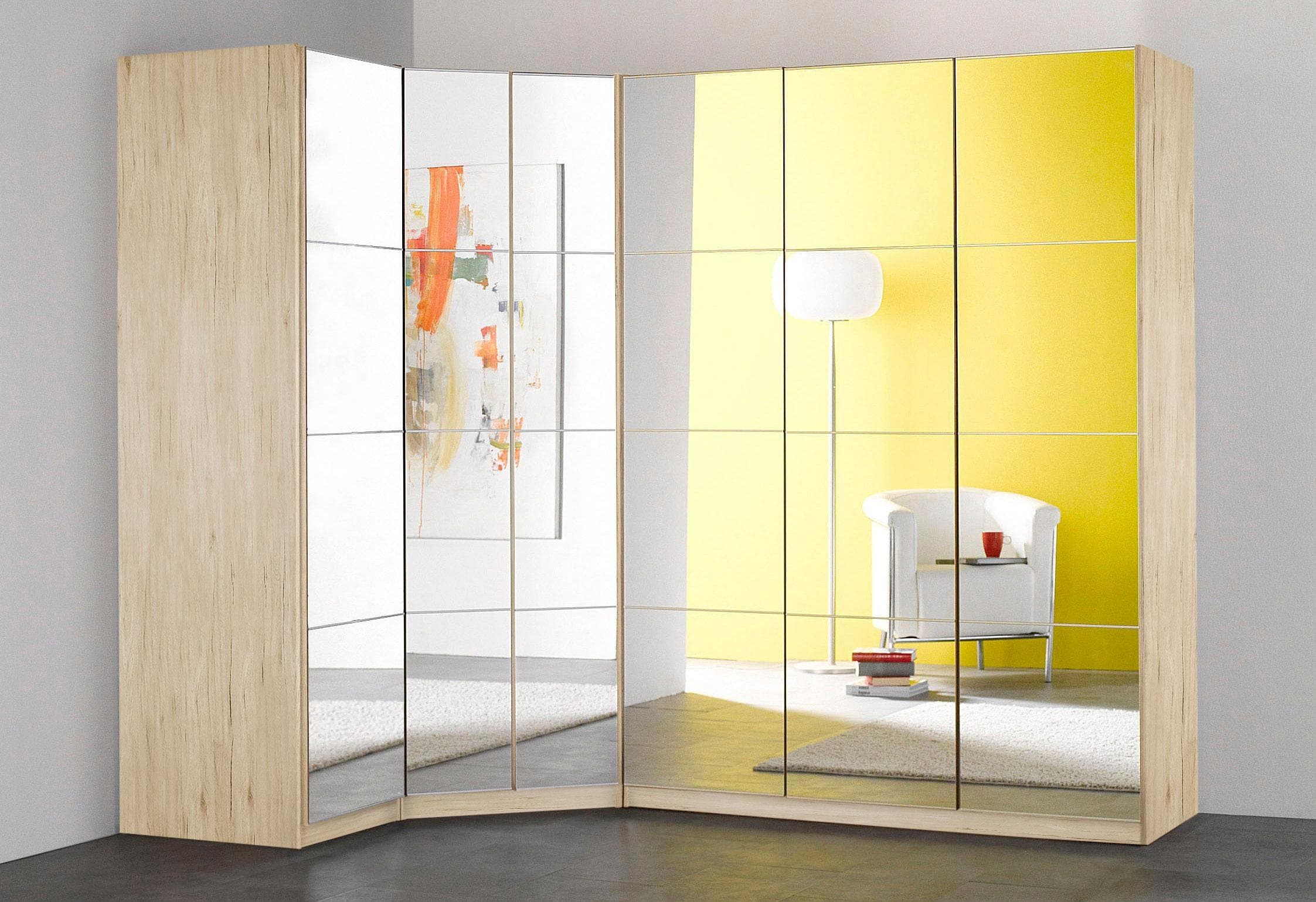 Eckkleiderschrank - Erweiterbar, 3 Farben & Spiegel