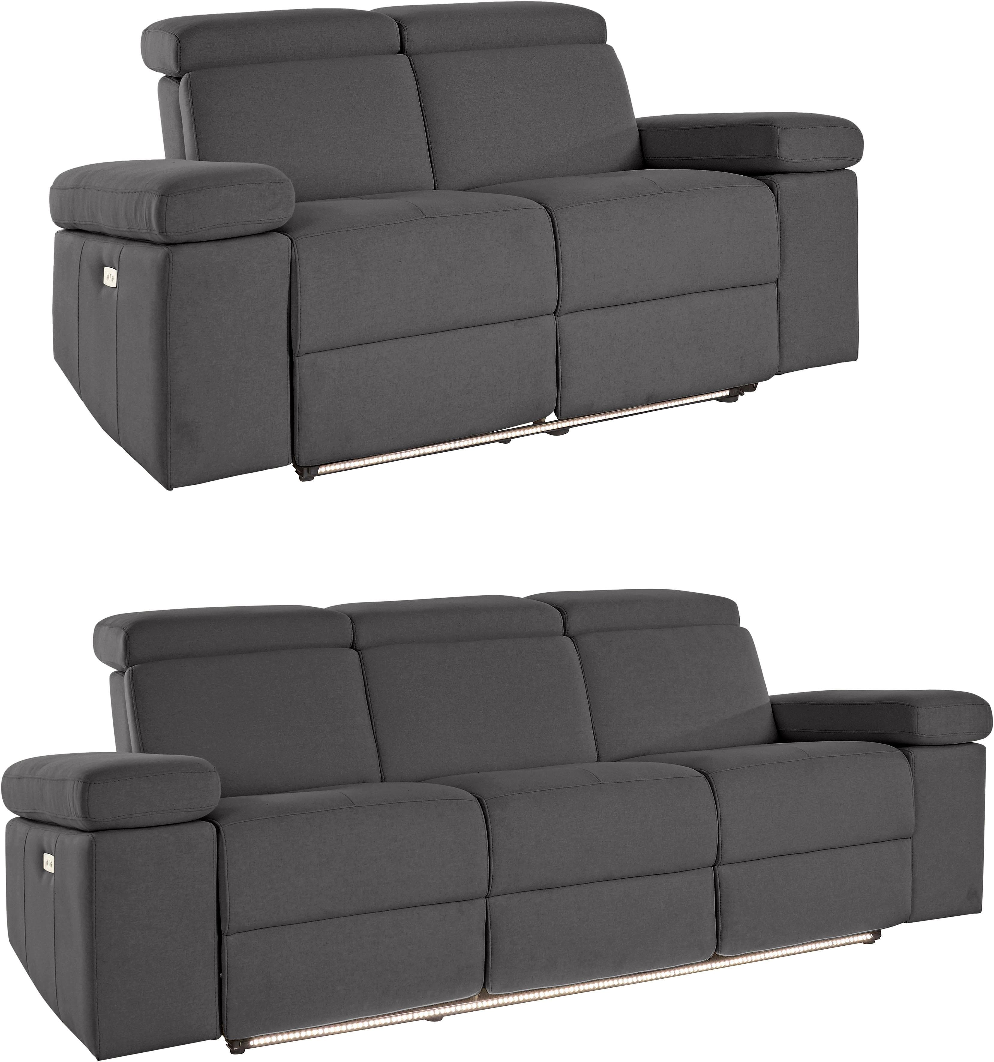 Relax-Sitzgruppe mit verstellbarer Armlehne und Kopfteil