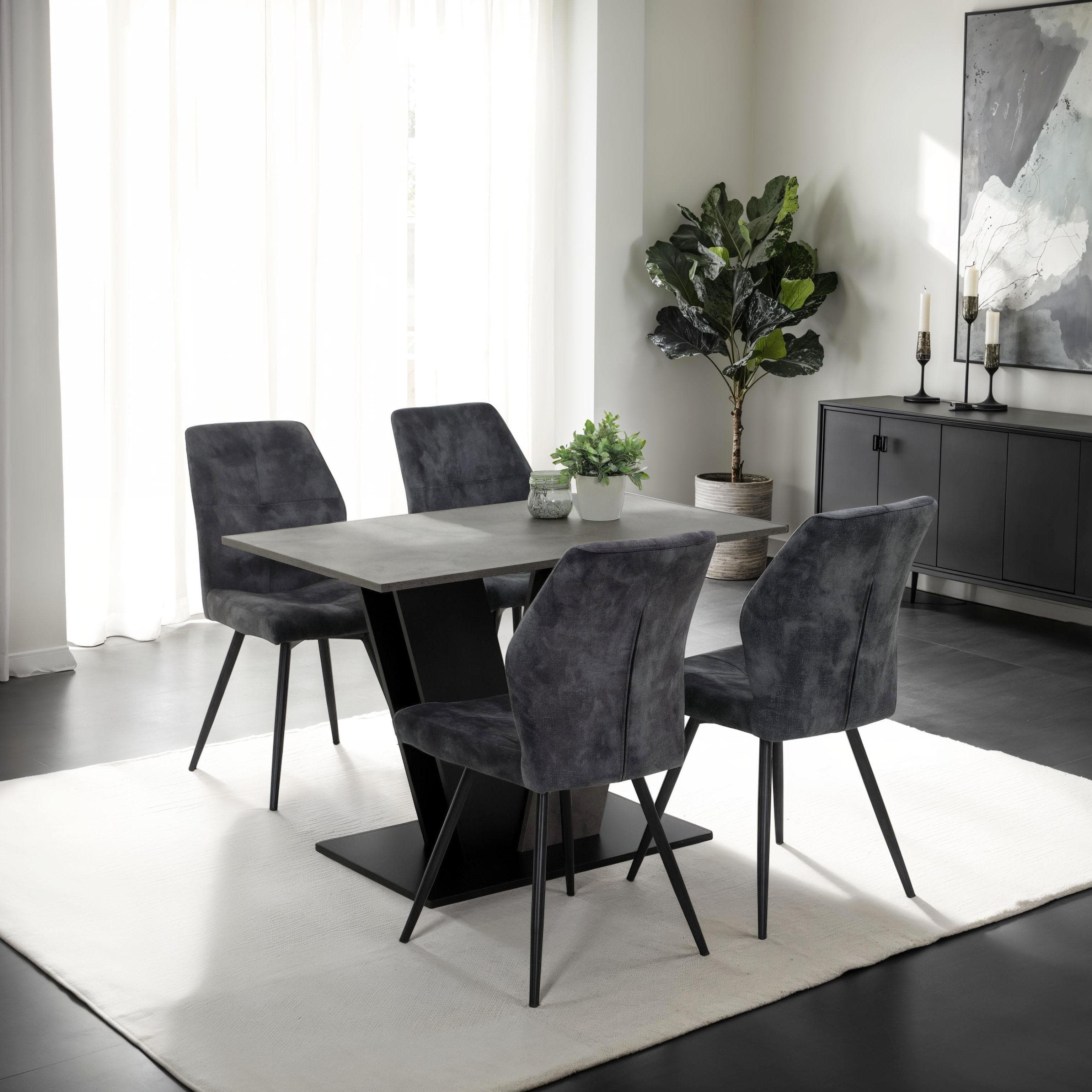 Vintage Essgruppe aus Holzwerkstoff, Metall und Polyester