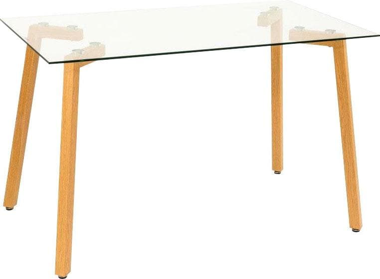 Paroli Glas Esstisch mit Metallbeinen - Modernes Design