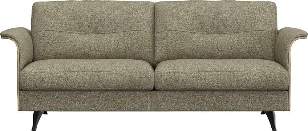 FLEXLUX Glow Sofa 2,5-Sitzer Grün Federkern & Kaltschaum