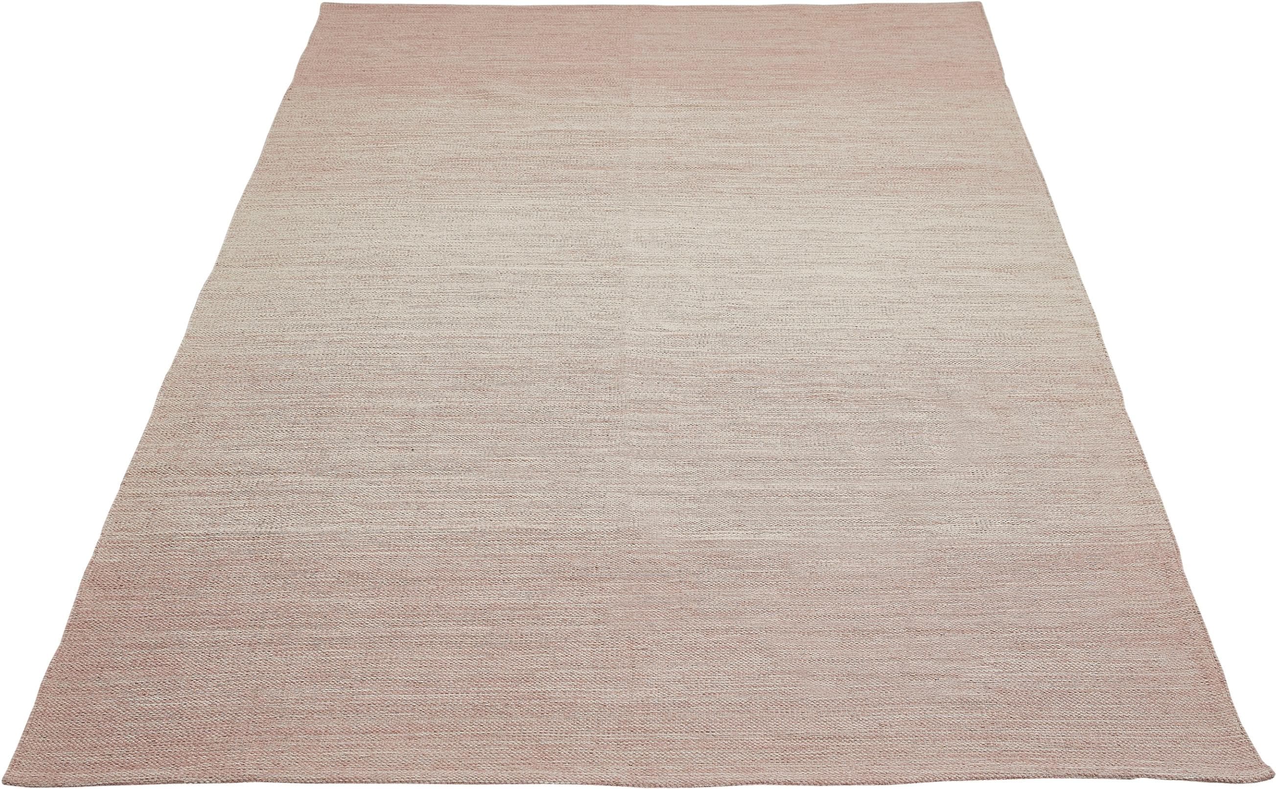 Altrosa melierter Baumwollteppich