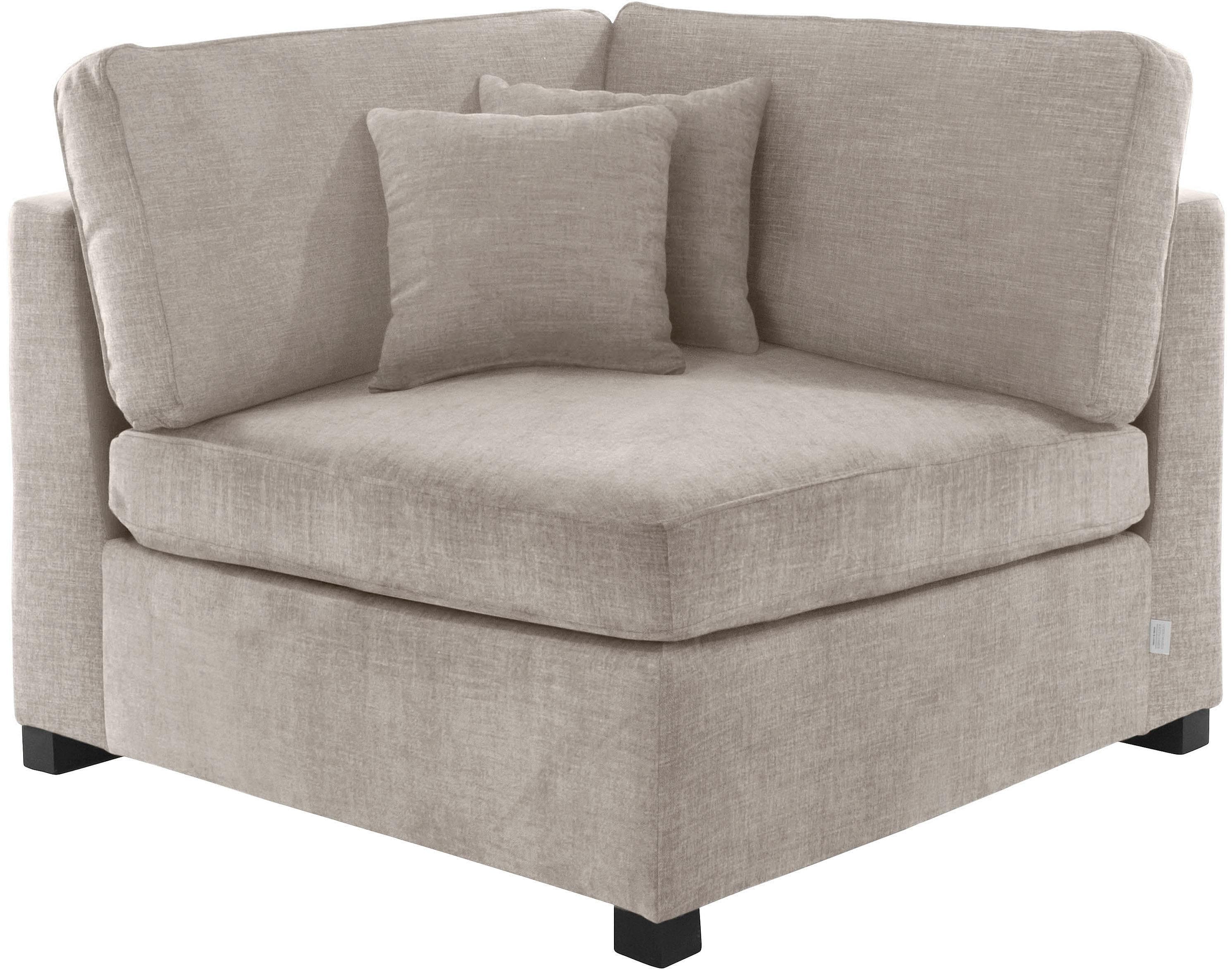 Guido Maria Kretschmer Home&Living Skara Sofaelement: Handgefertigtes Eckteil in Naturfarben