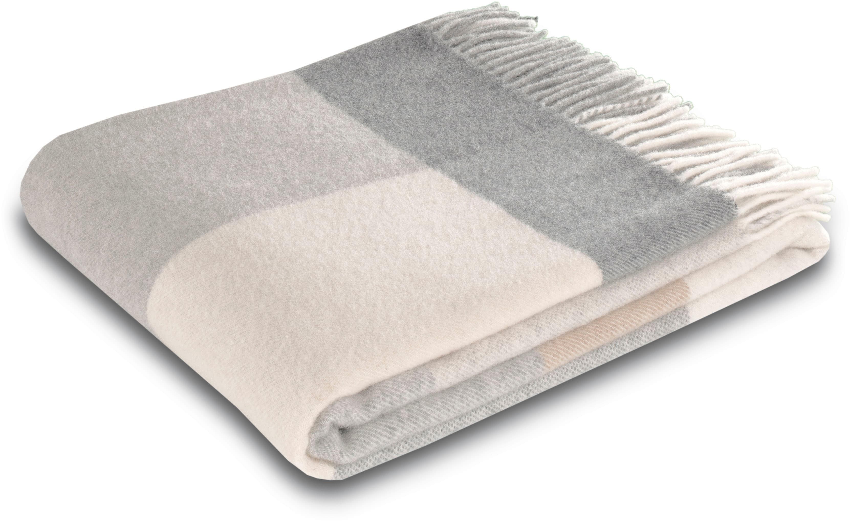 Biederlack Wolldecke Pleasant: Luxuriöses Karo-Design in Trendfarben