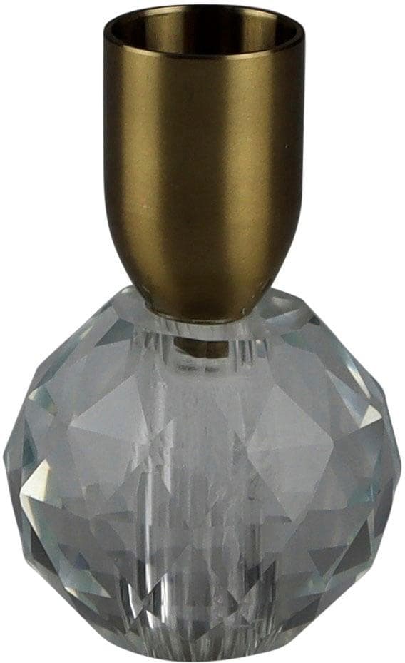 Kerzenleuchter AM DESIGN Stabkerzenhalter aus Acryl Goldfarben Transparent