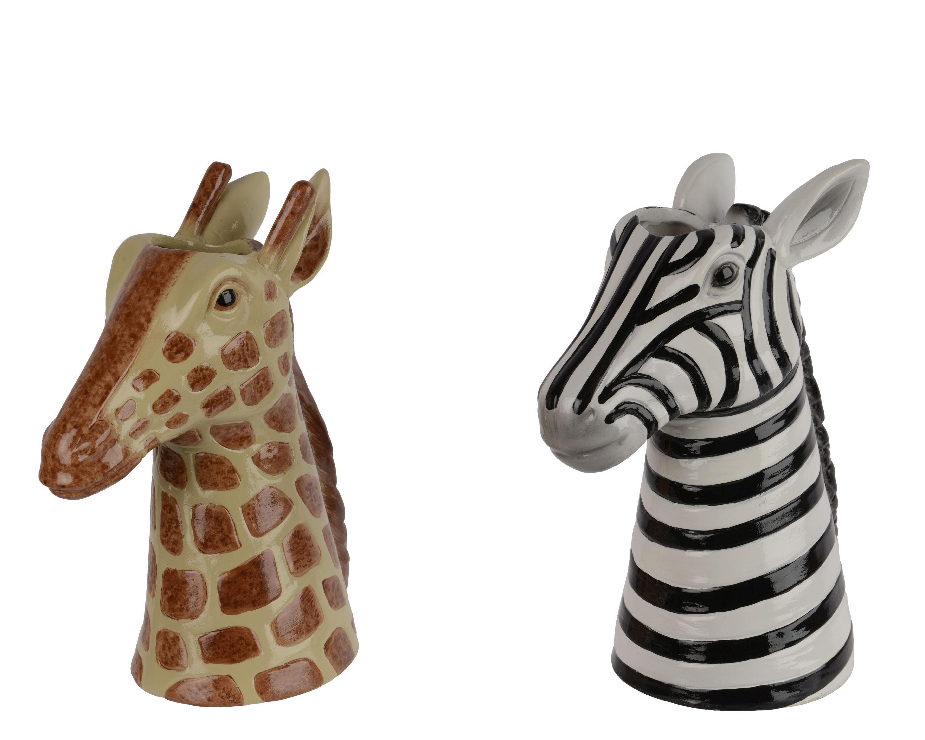 Vase Giraffe Zebra Porzellan