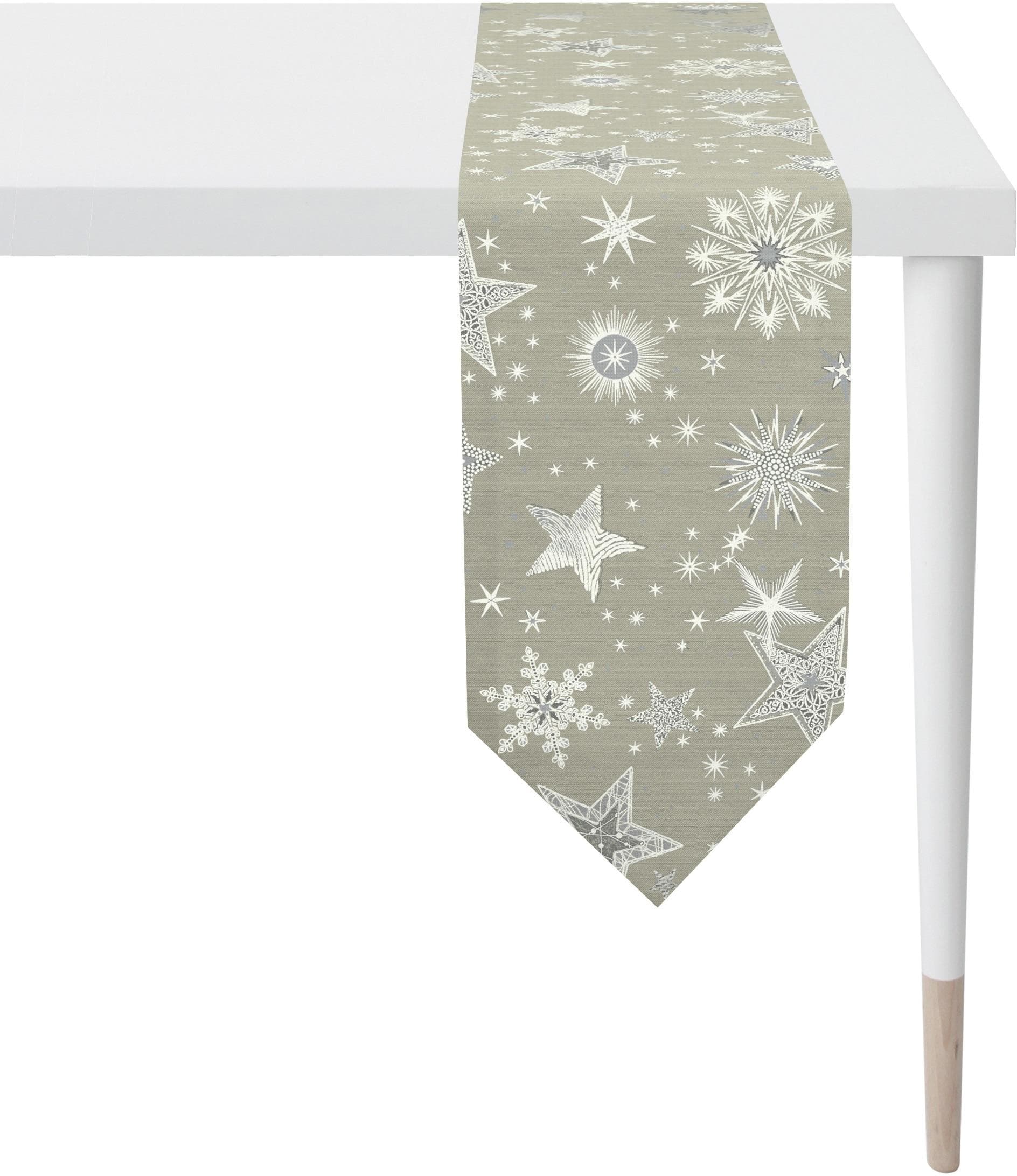 APELT Weihnachtsdeko Tischband CHRISTMAS ELEGANCE - Lurex-Jacquard