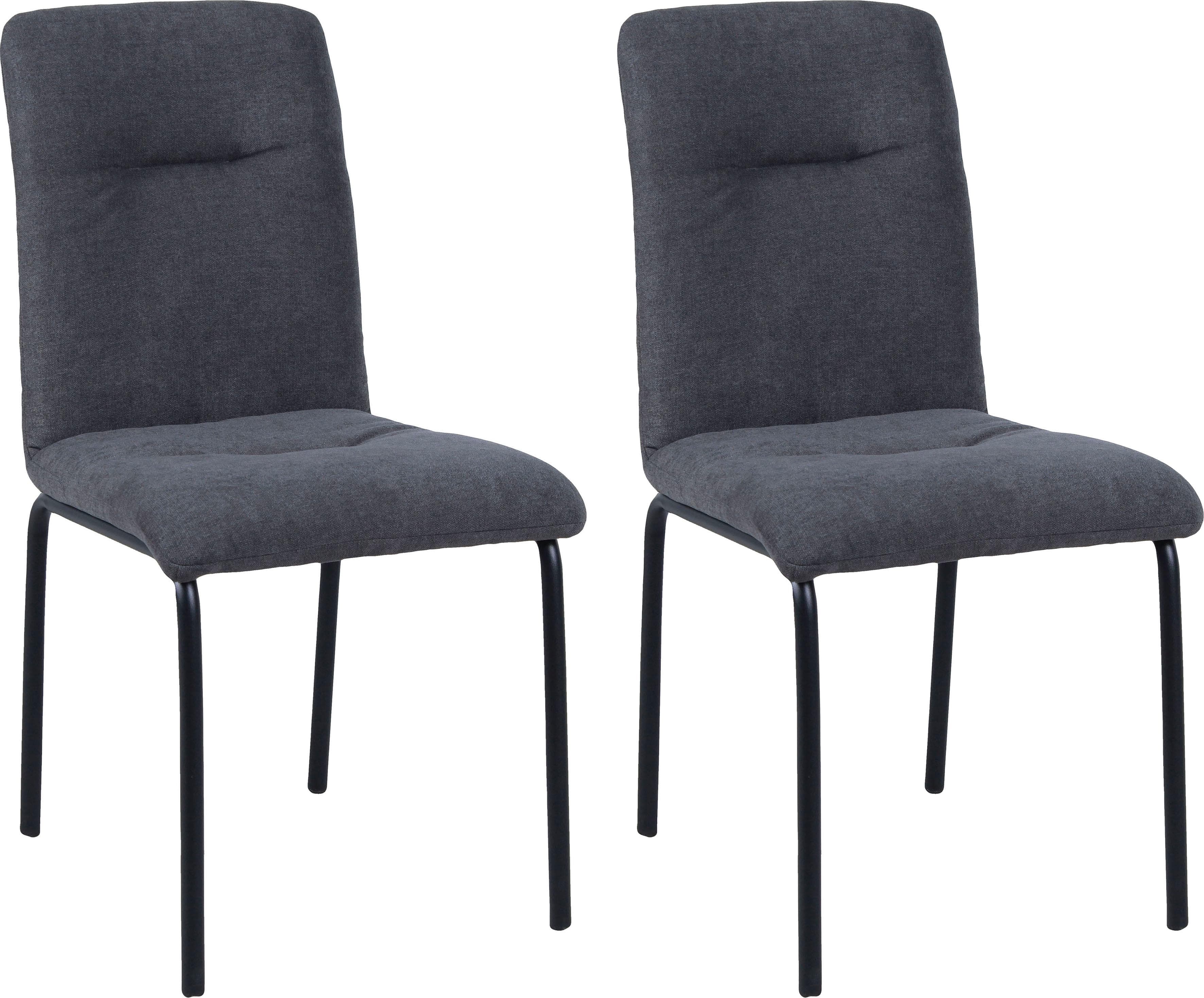 INOSIGN Polsterstuhl Marla Set - Modernes Metallgestell & Stoffbezug