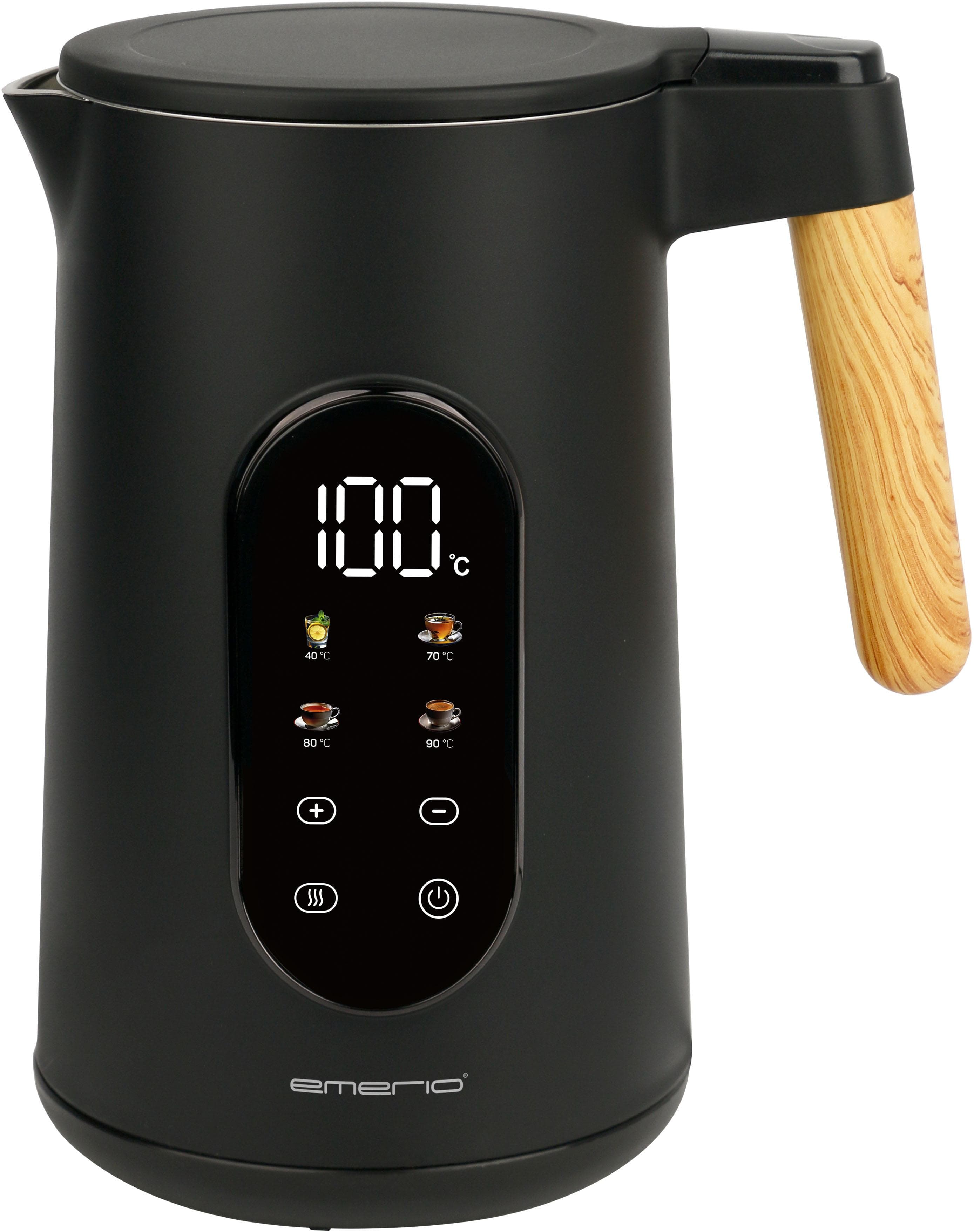 Emerio Wasserkocher Schwarz Matt 1,7 Liter