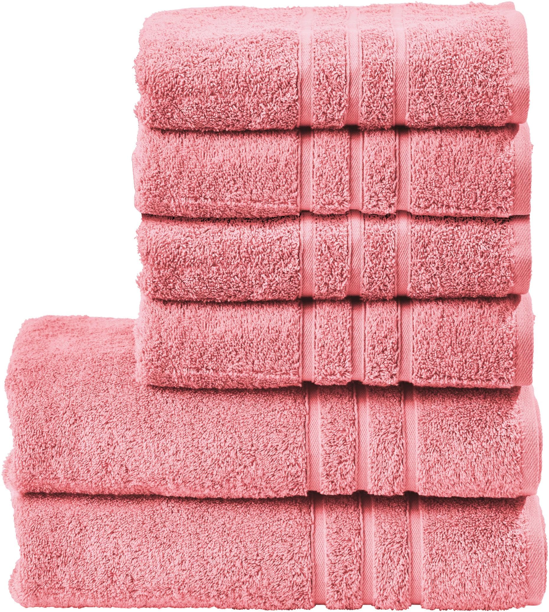 done. Handtuch Set Daily Uni Rosa Blossom 6 Stk. Walkfrottier